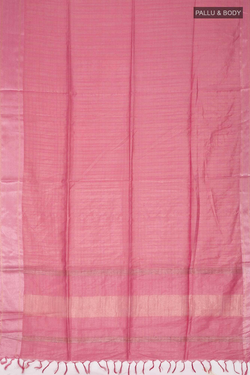 Coral Tussar Silk Saree