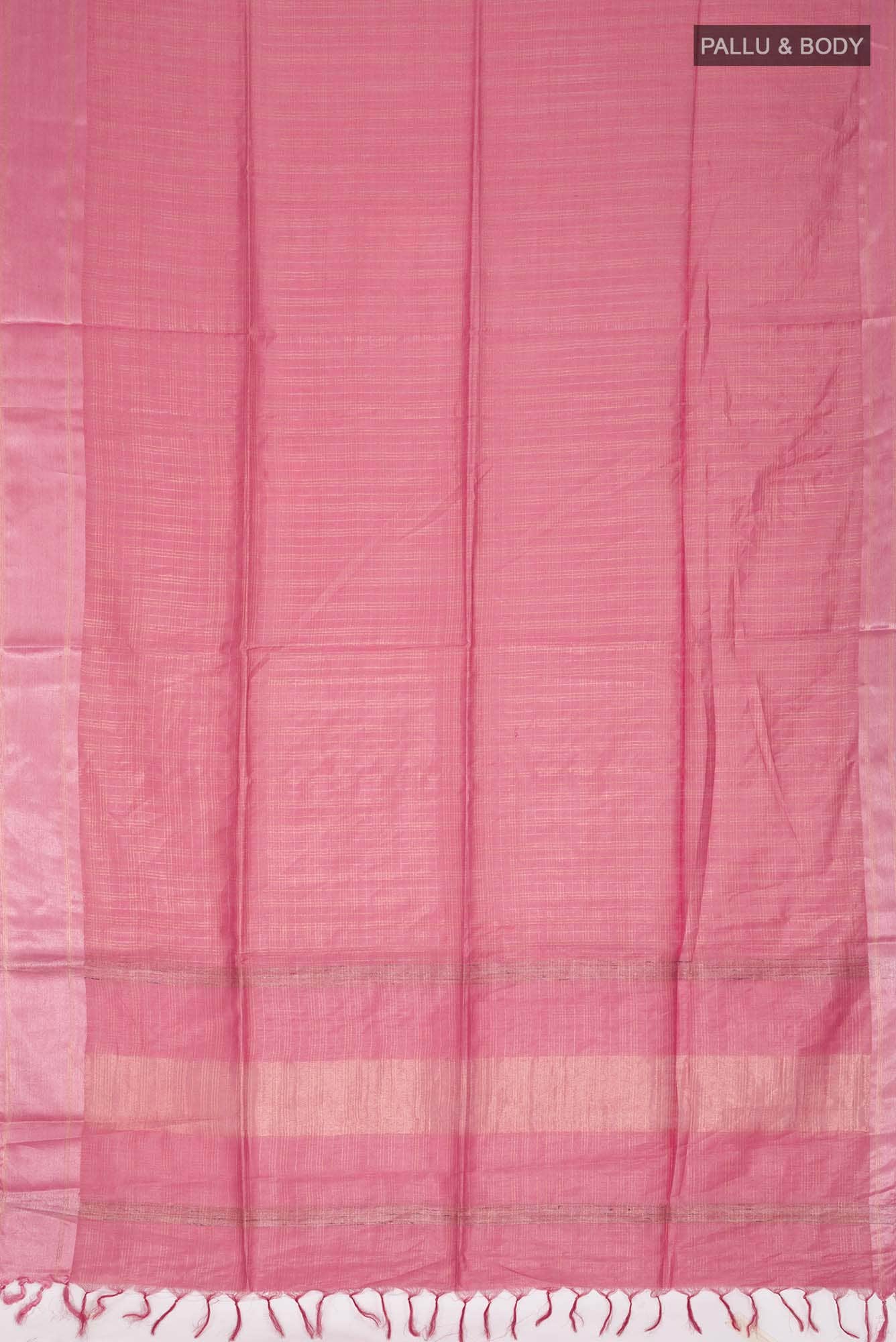 Coral Tussar Silk Saree