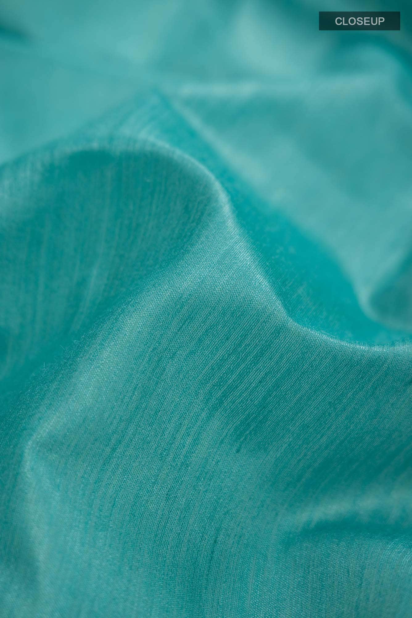 Blue Tussar Silk Saree