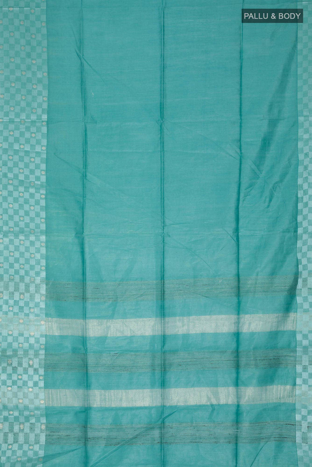 Blue Tussar Silk Saree