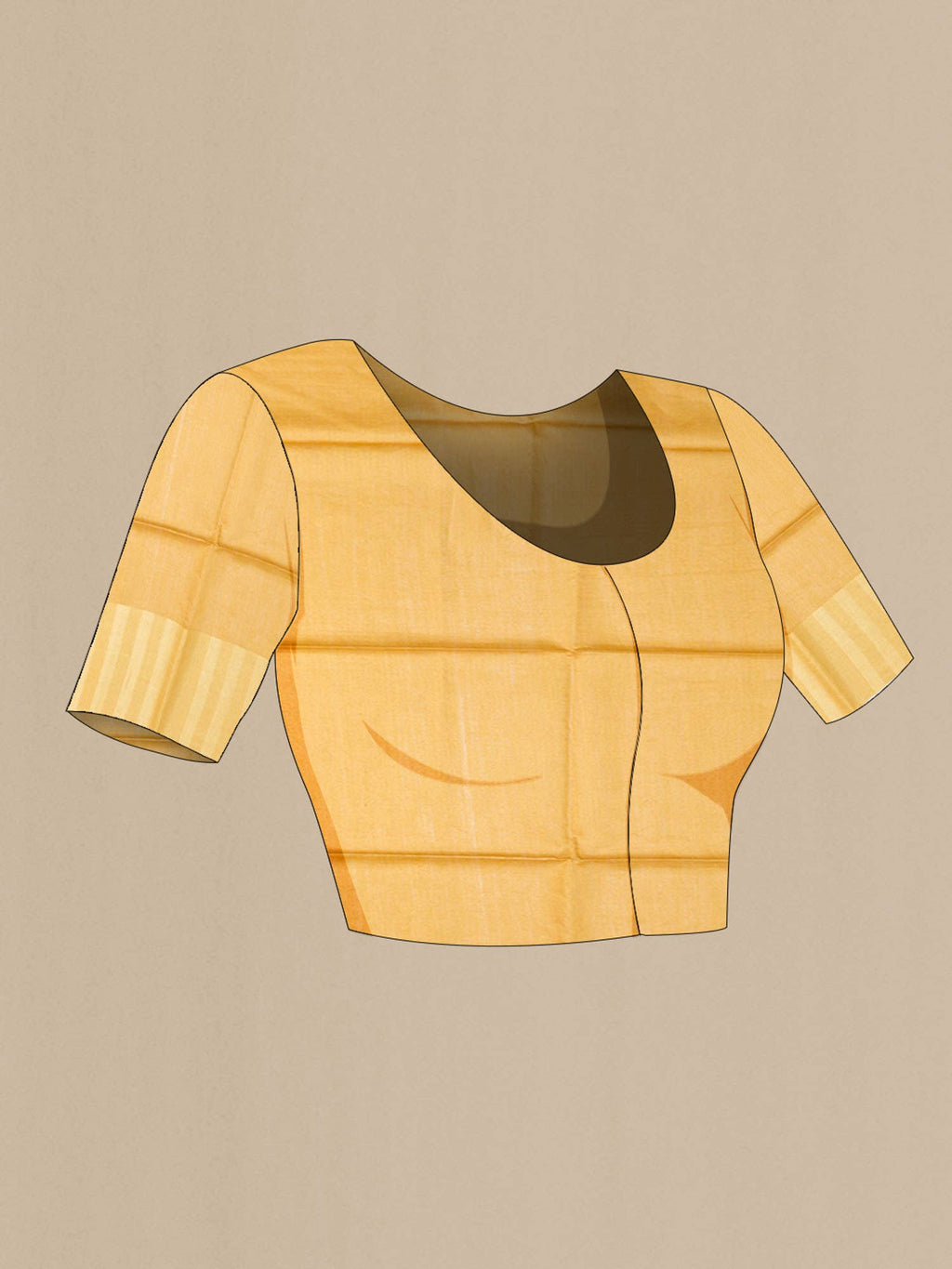 Mustard Tussar Silk Saree