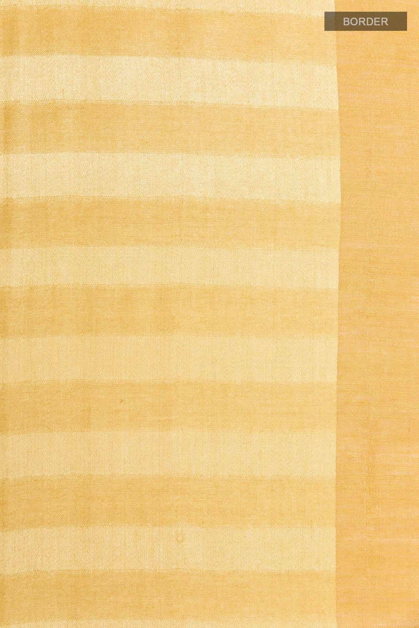 Mustard Tussar Silk Saree