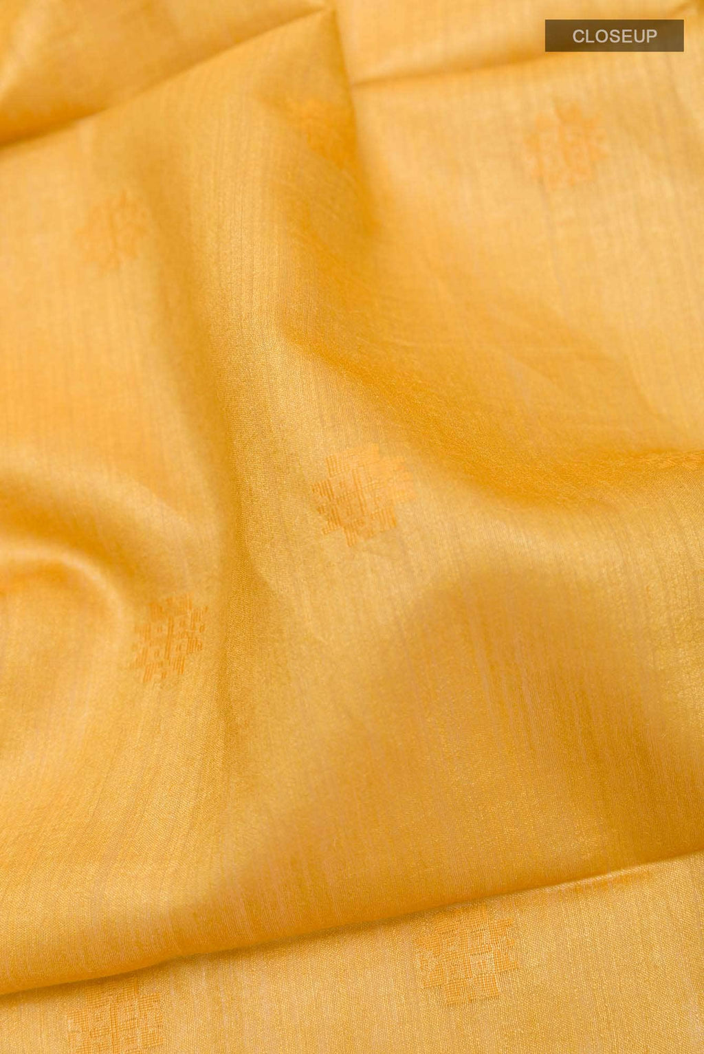 Mustard Tussar Silk Saree