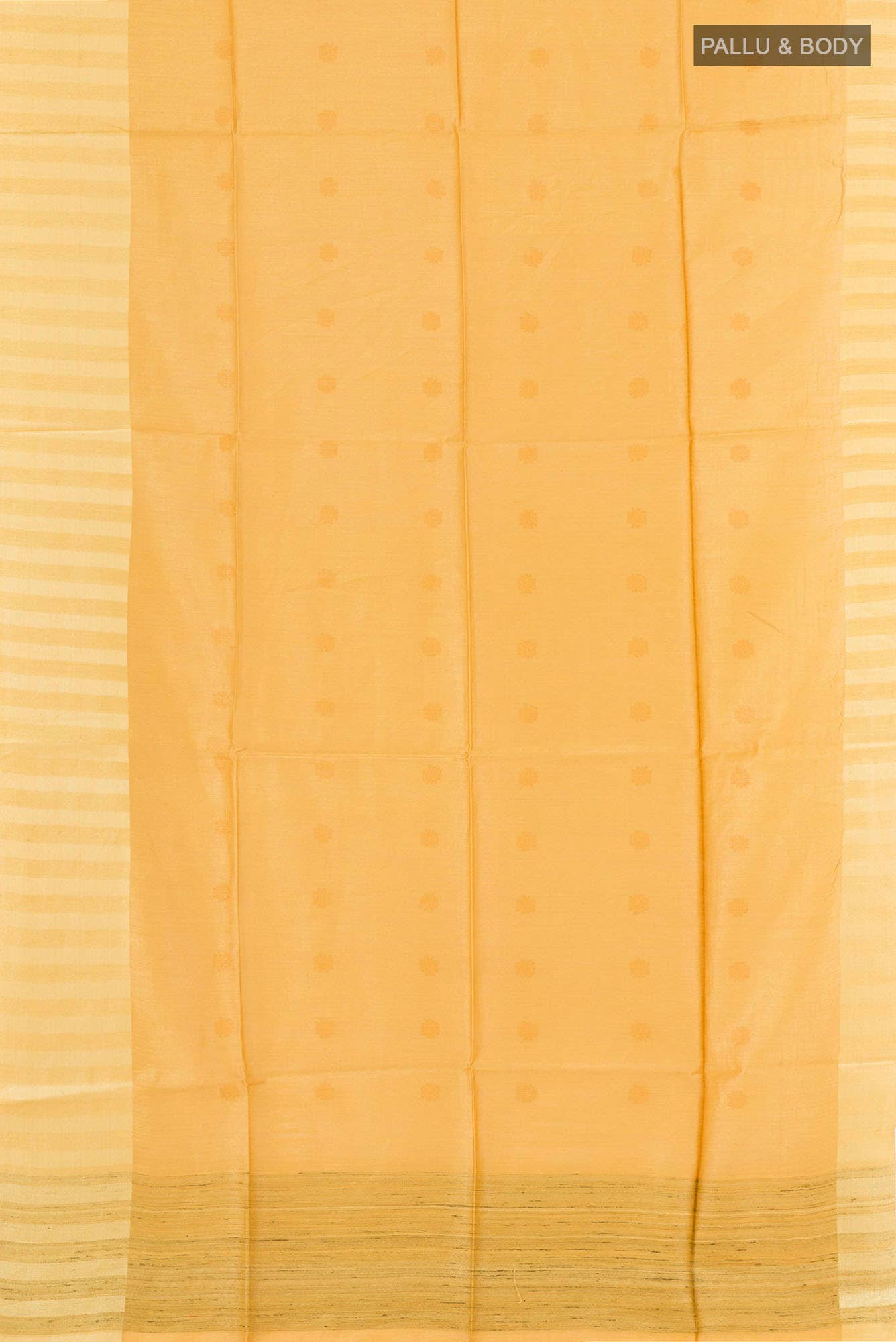 Mustard Tussar Silk Saree