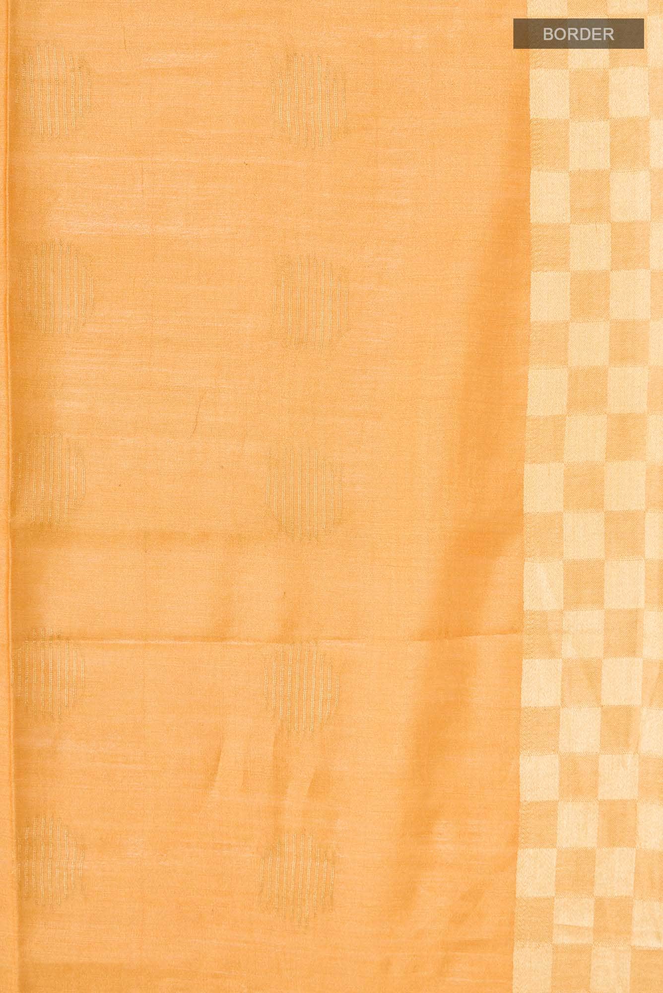 Mustard Tussar Silk Saree