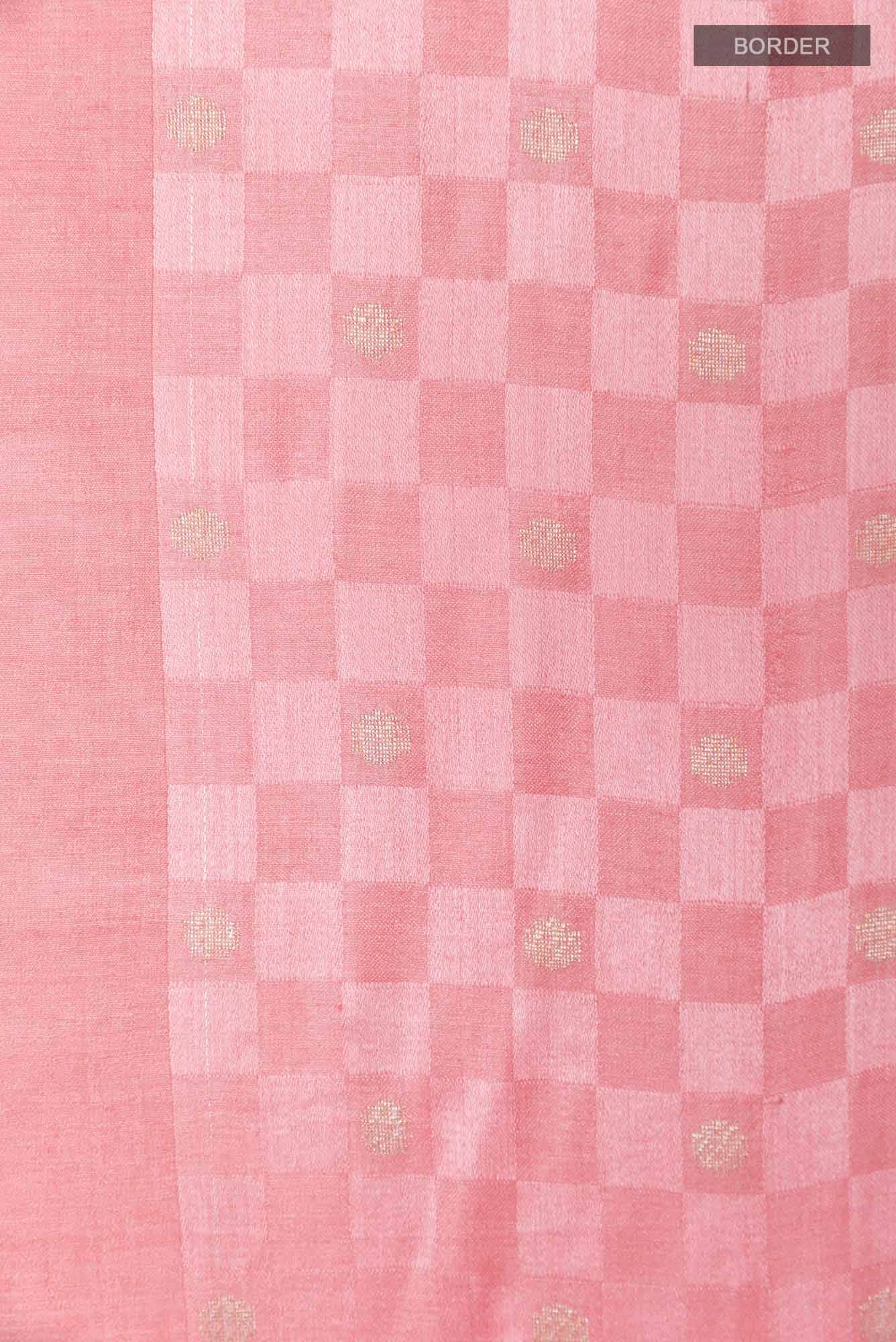 Pink Tussar Saree