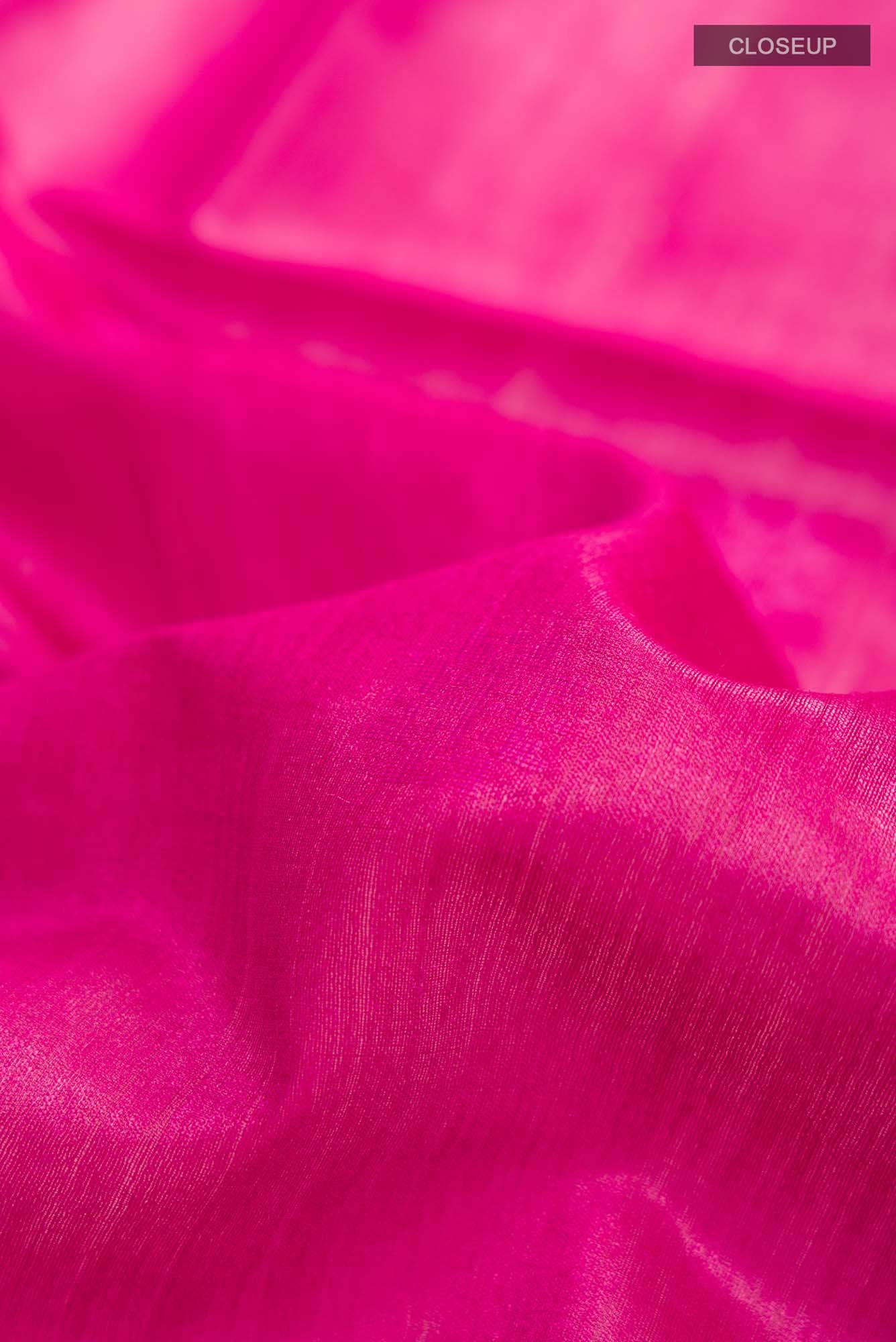 Pink Tussar Silk Saree