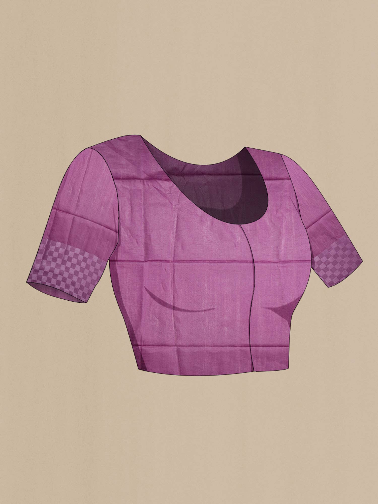 Lavender Tussar Silk Saree