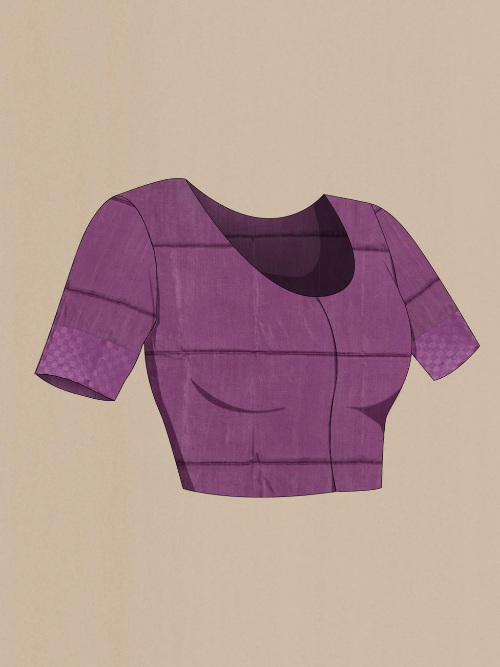 Purple Tussar Silk Saree