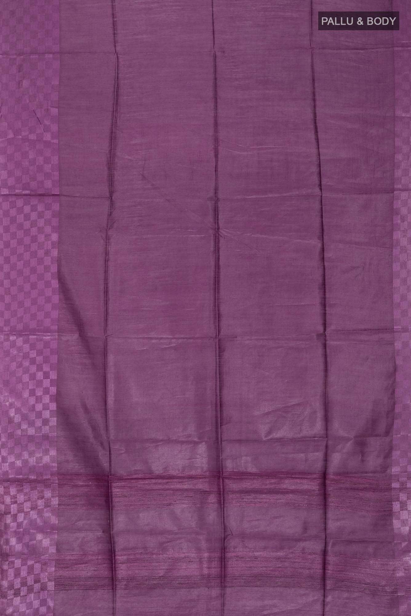 Purple Tussar Silk Saree