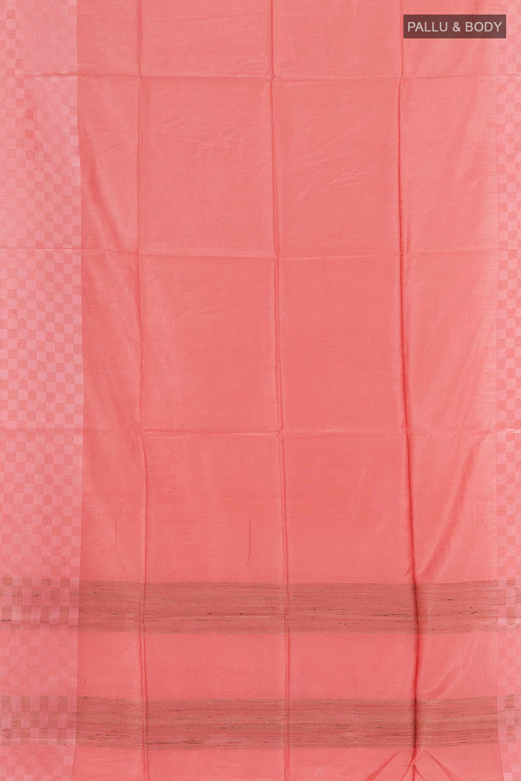 Peach Tussar Silk Saree