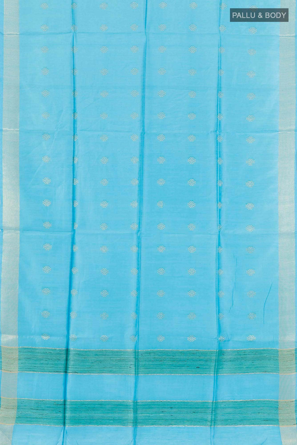Blue Tussar Silk Saree