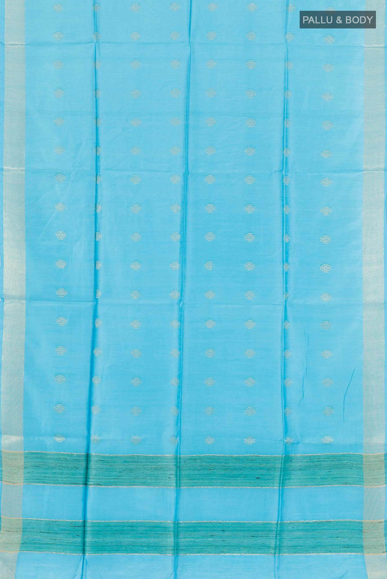Blue Tussar Silk Saree