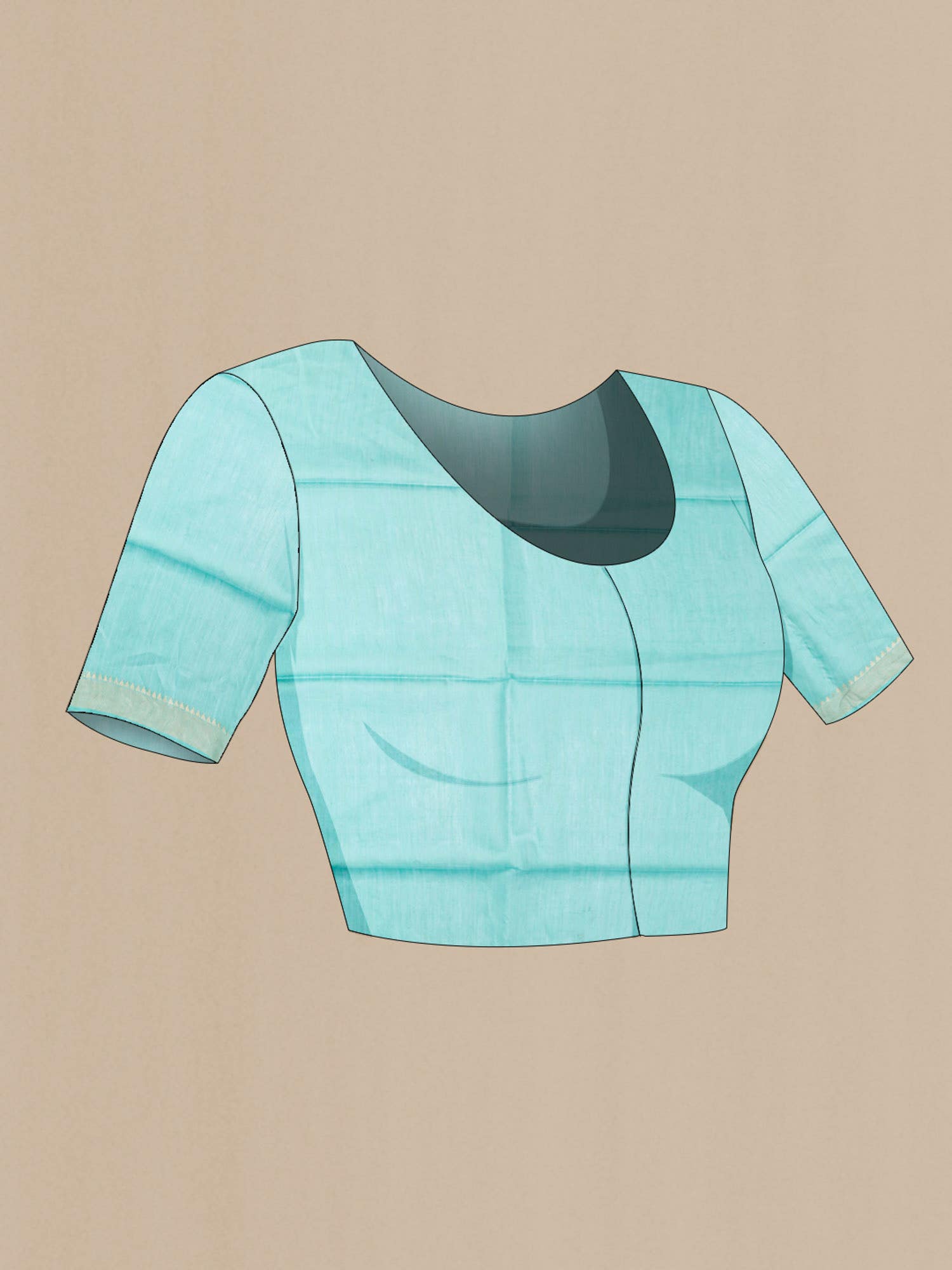 Light Blue Tussar Saree