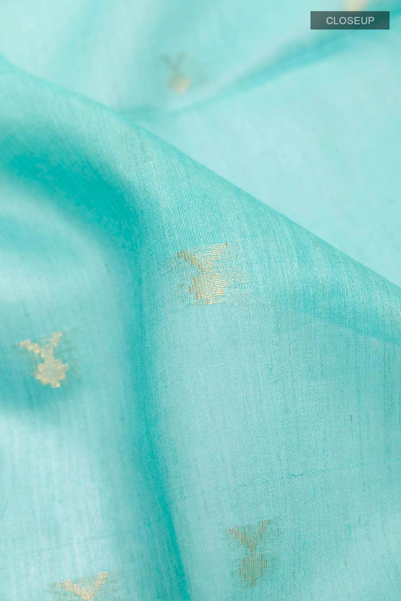 Light Blue Tussar Saree