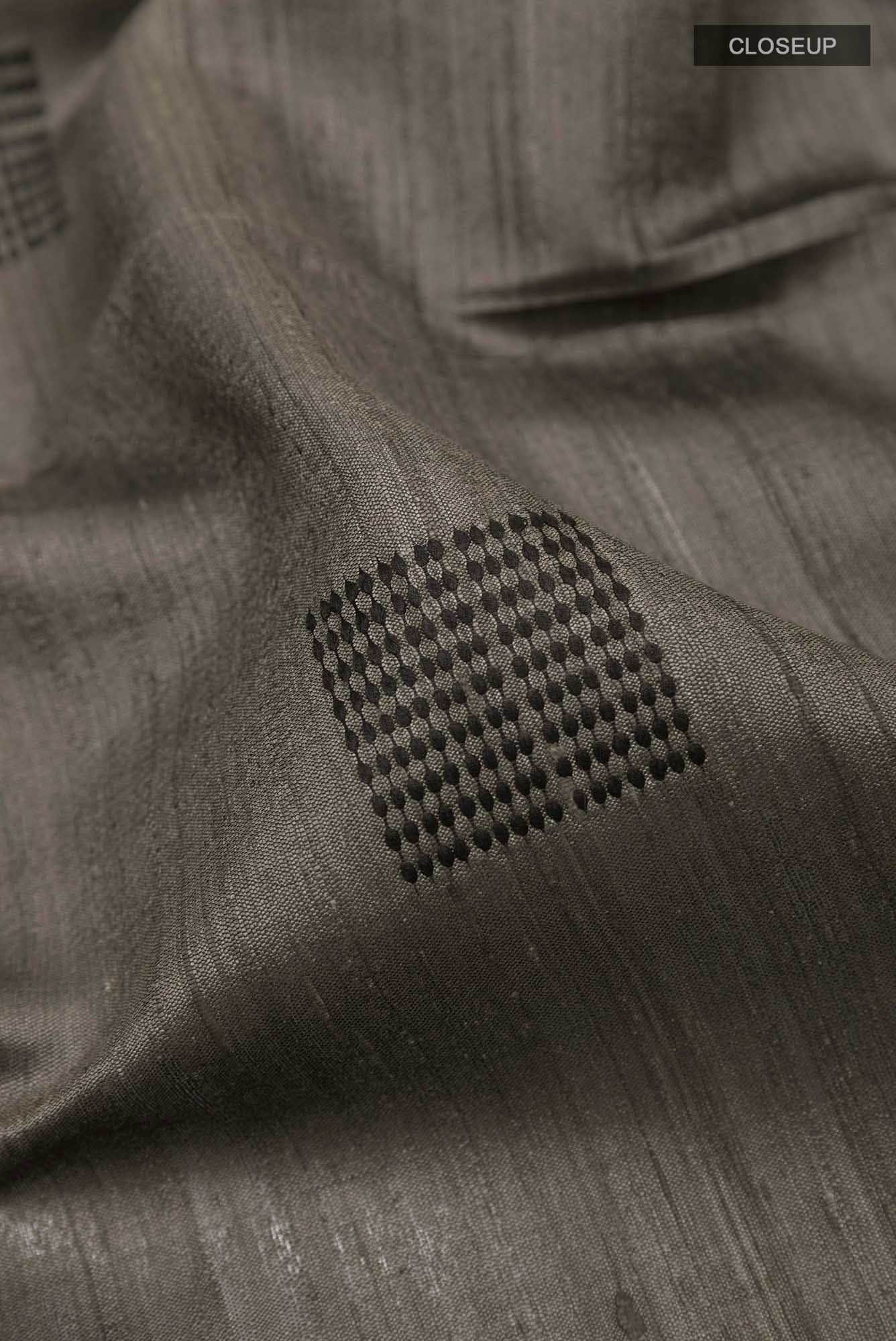 Grey Tussar Saree