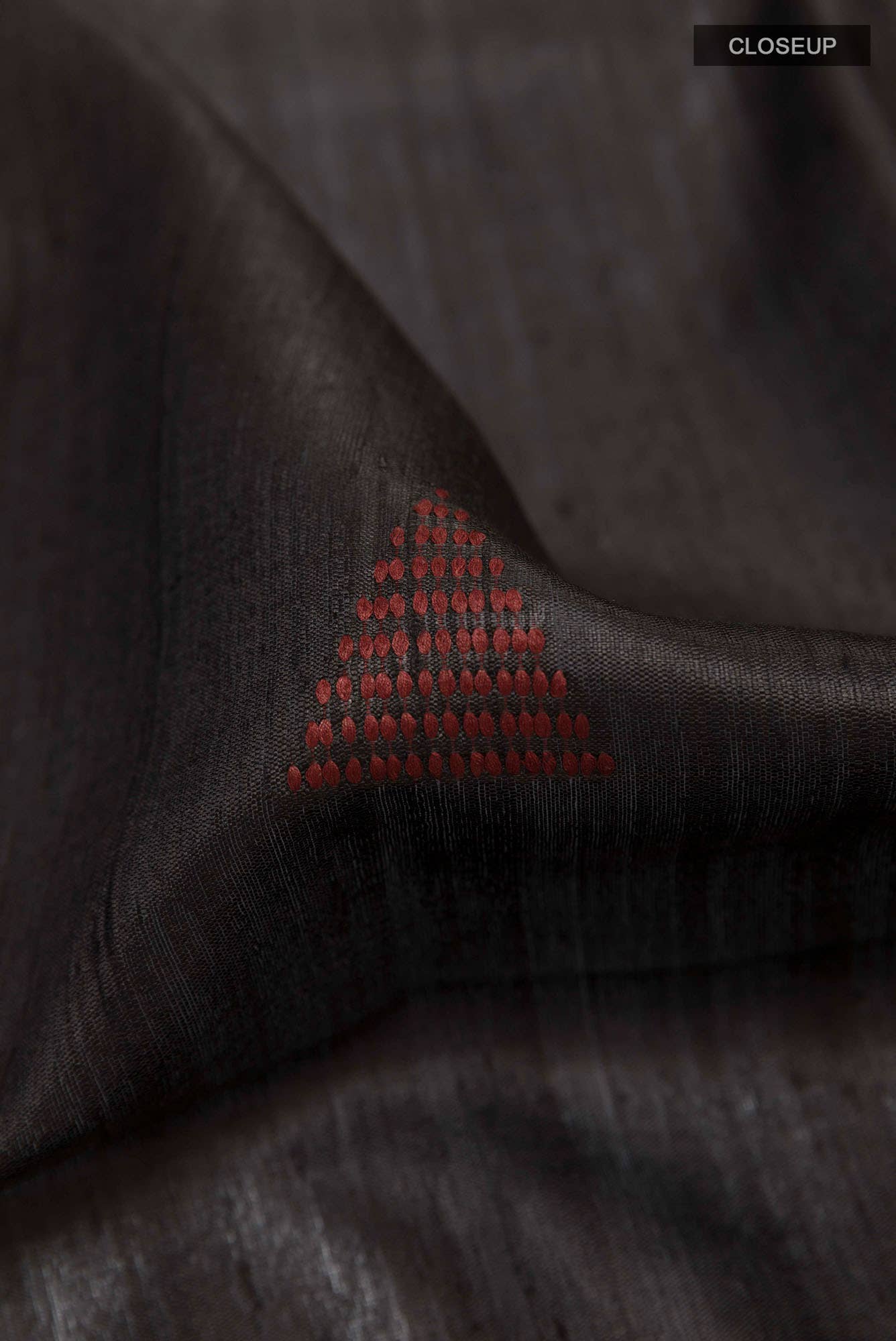 Black Tussar Silk Saree