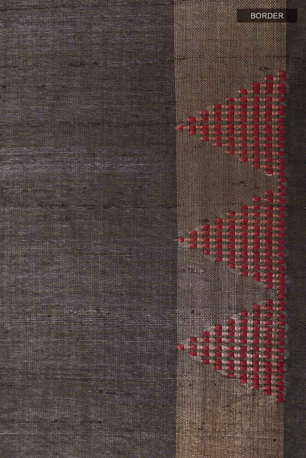 Black Tussar Silk Saree