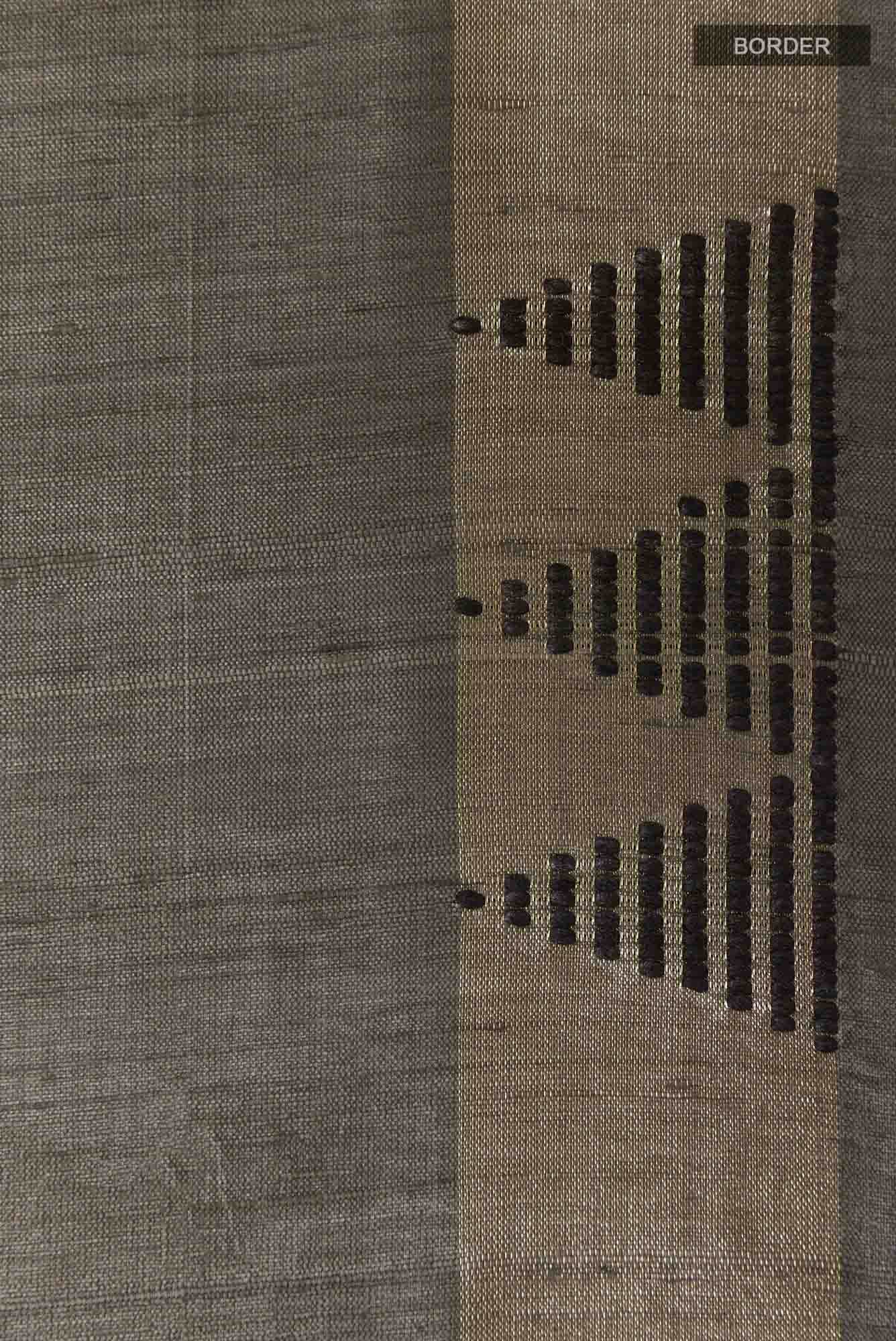 Grey Tussar Saree