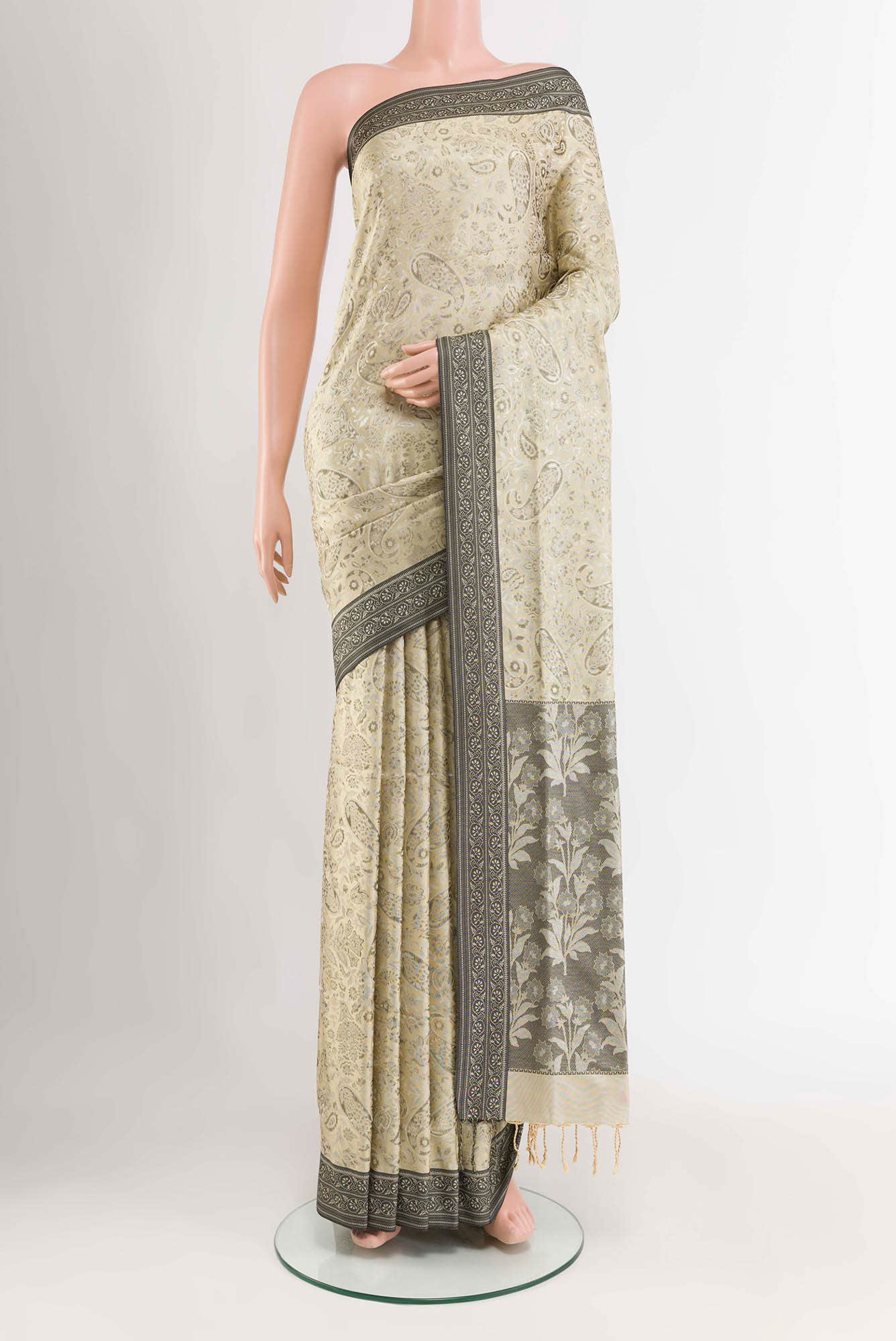 Beige Soft Silk Saree