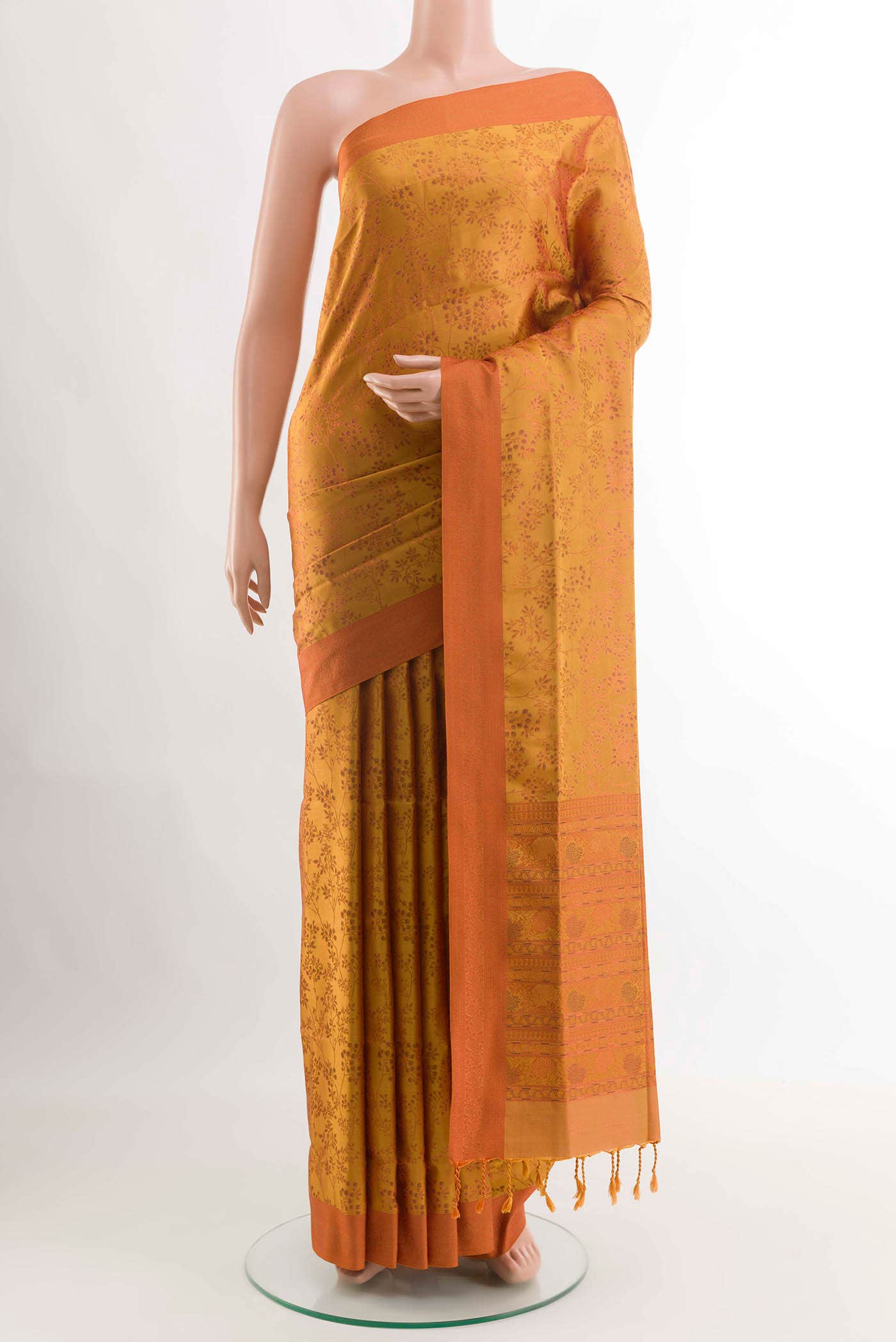 Mustard Soft Silk Saree