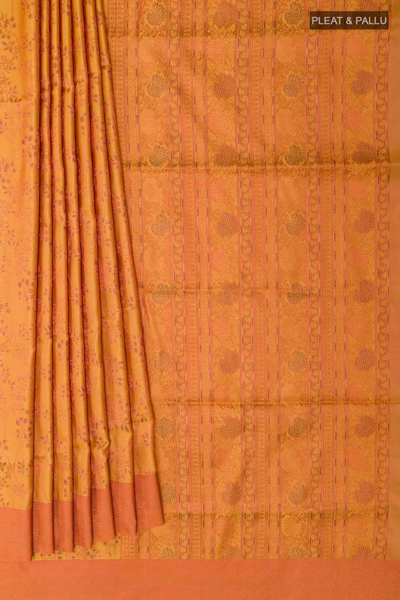 Mustard Soft Silk Saree