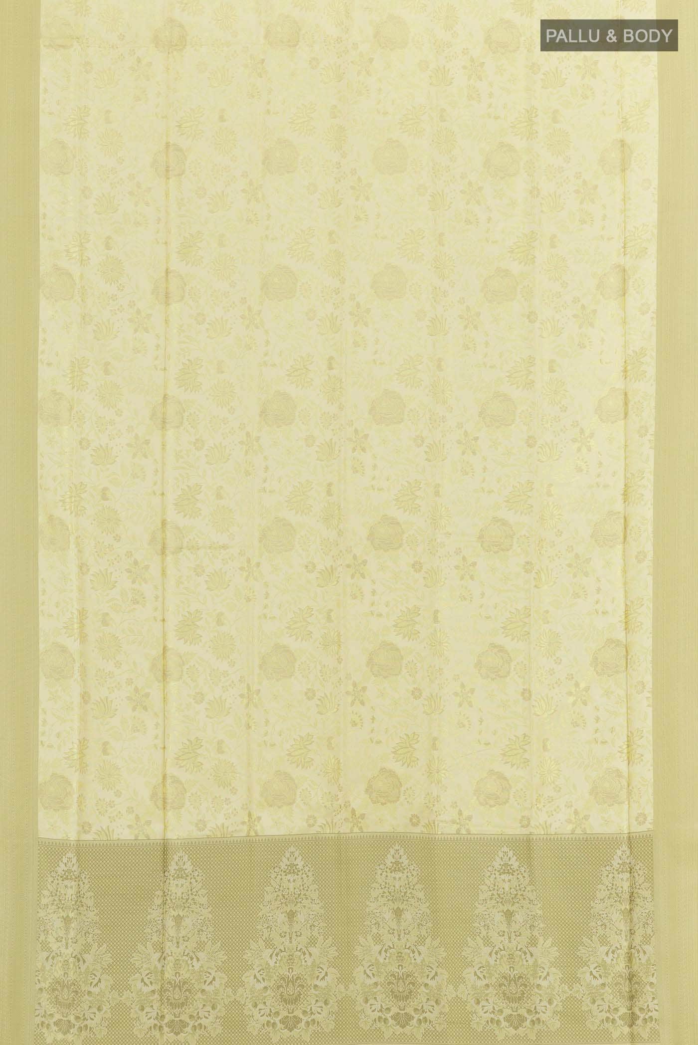 Cream Soft Silk Saree