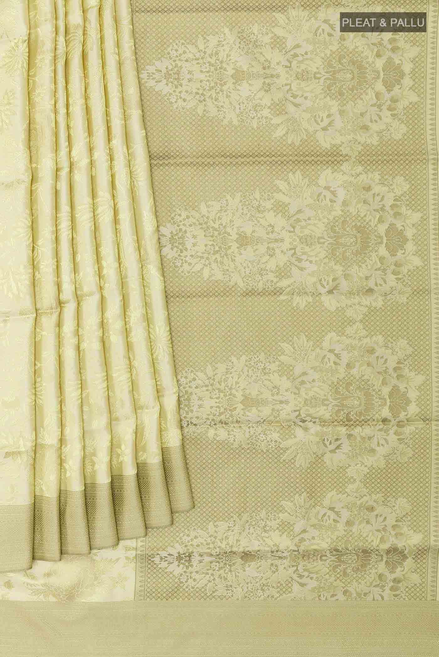 Cream Soft Silk Saree