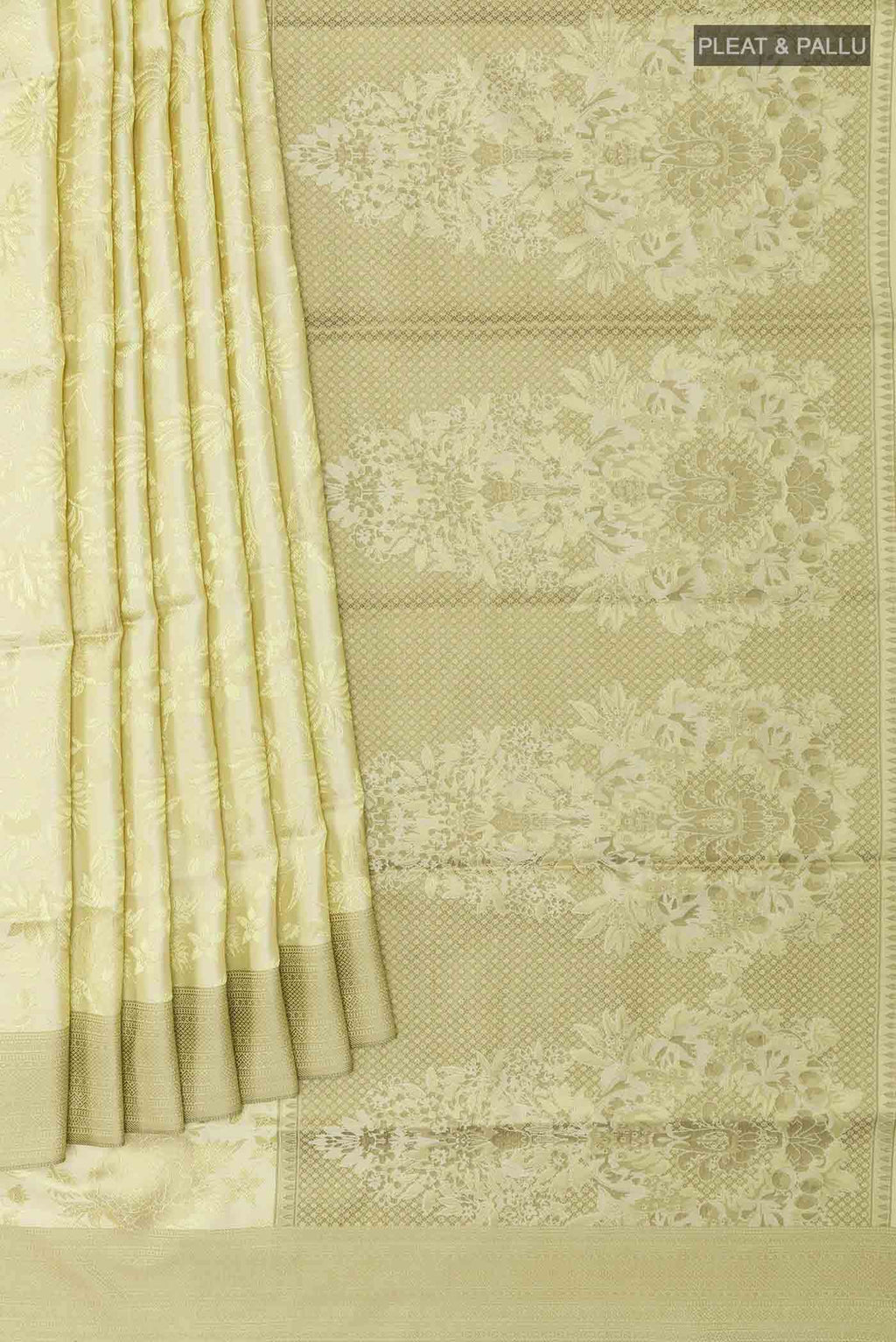 Cream Soft Silk Saree