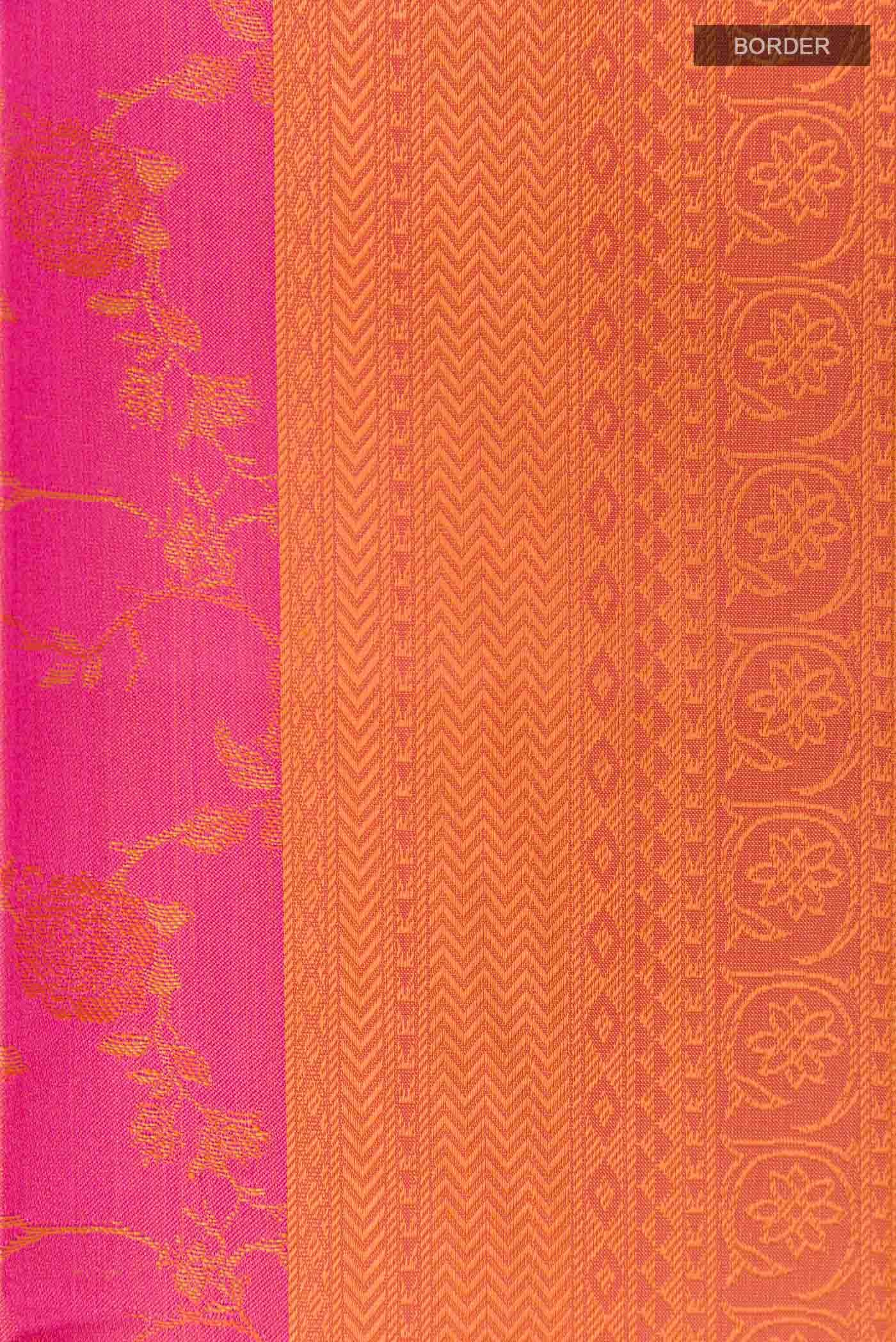 Pink Dual Tone Soft Silk Saree