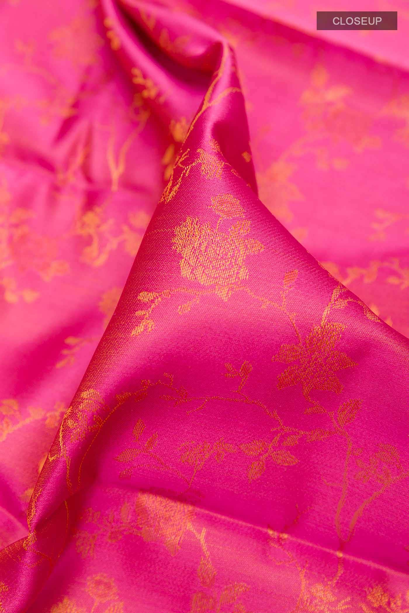 Pink Dual Tone Soft Silk Saree
