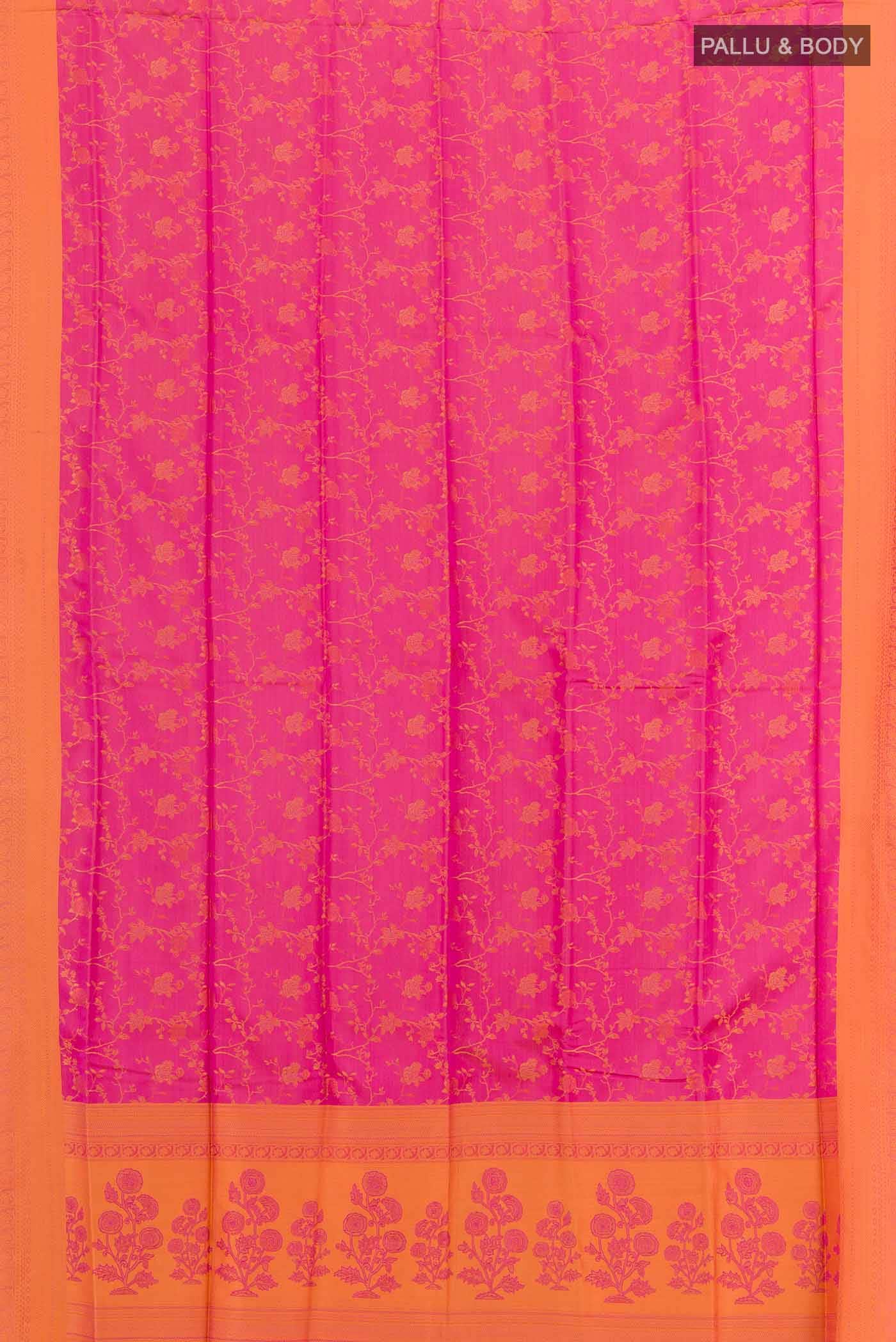 Pink Dual Tone Soft Silk Saree