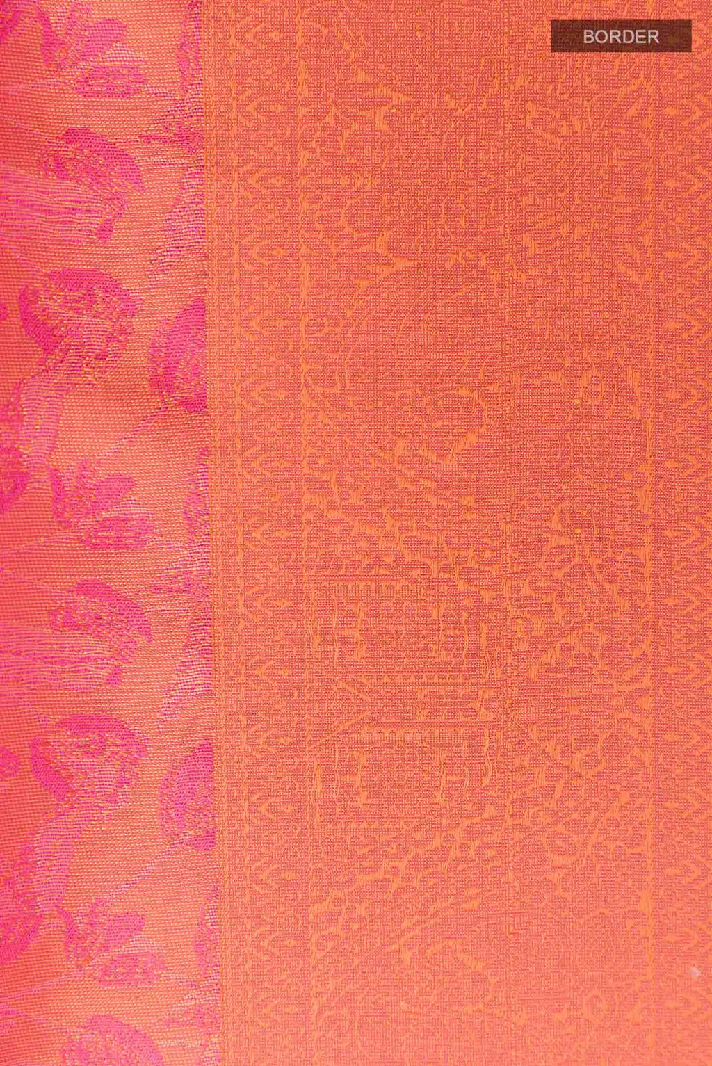 Orange Dual Tone Soft Silk Saree