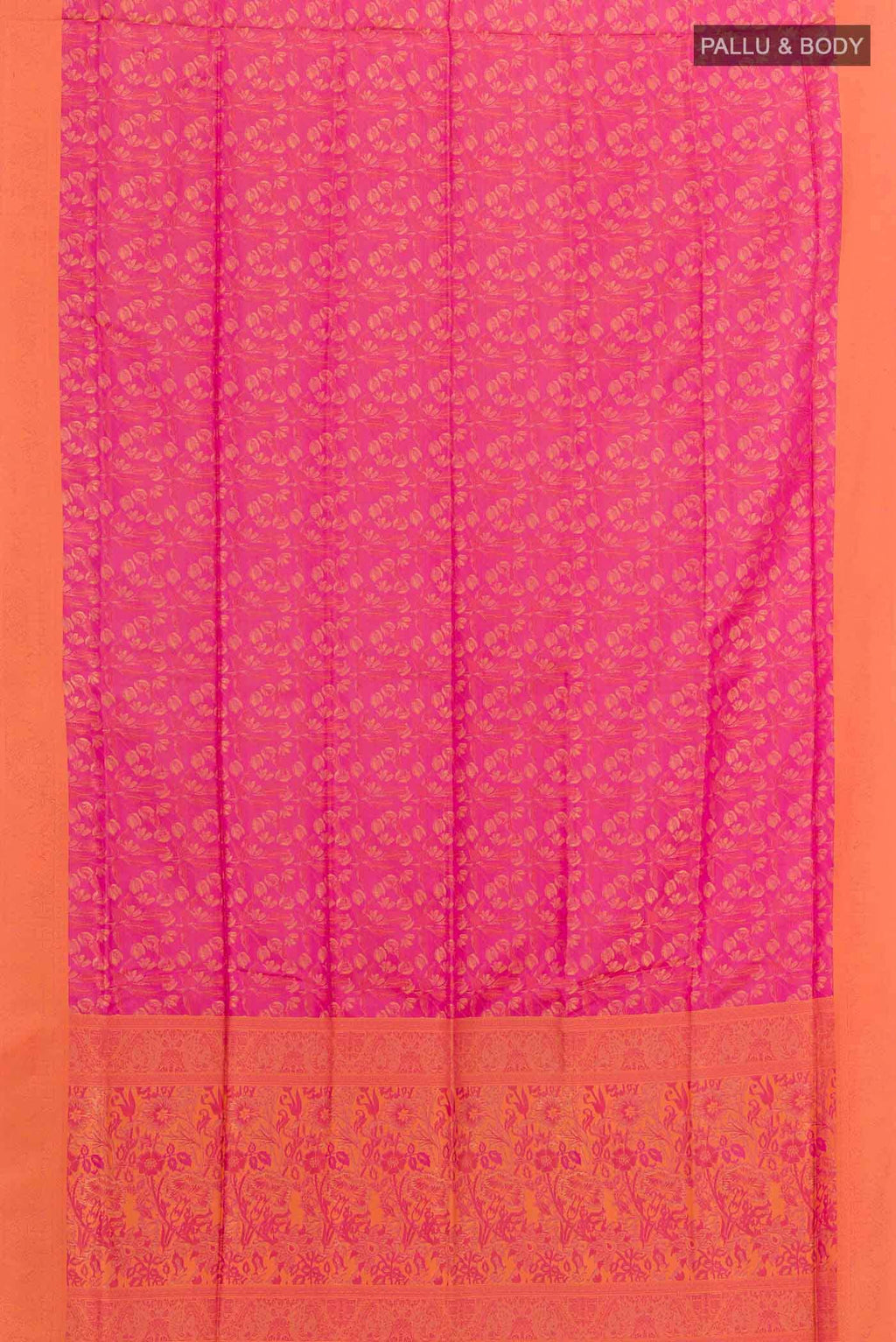 Orange Dual Tone Soft Silk Saree