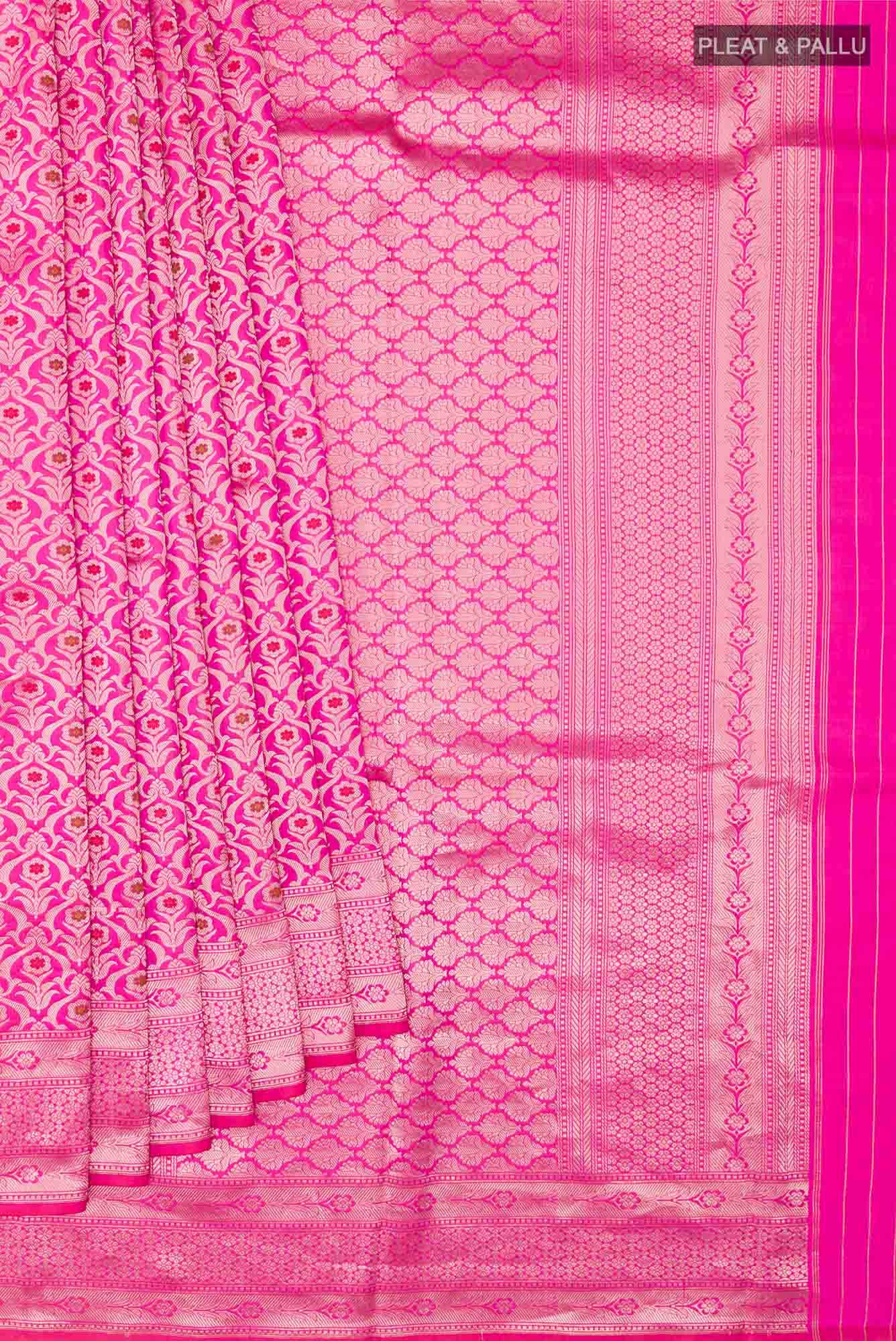 Pink Banarasi Saree