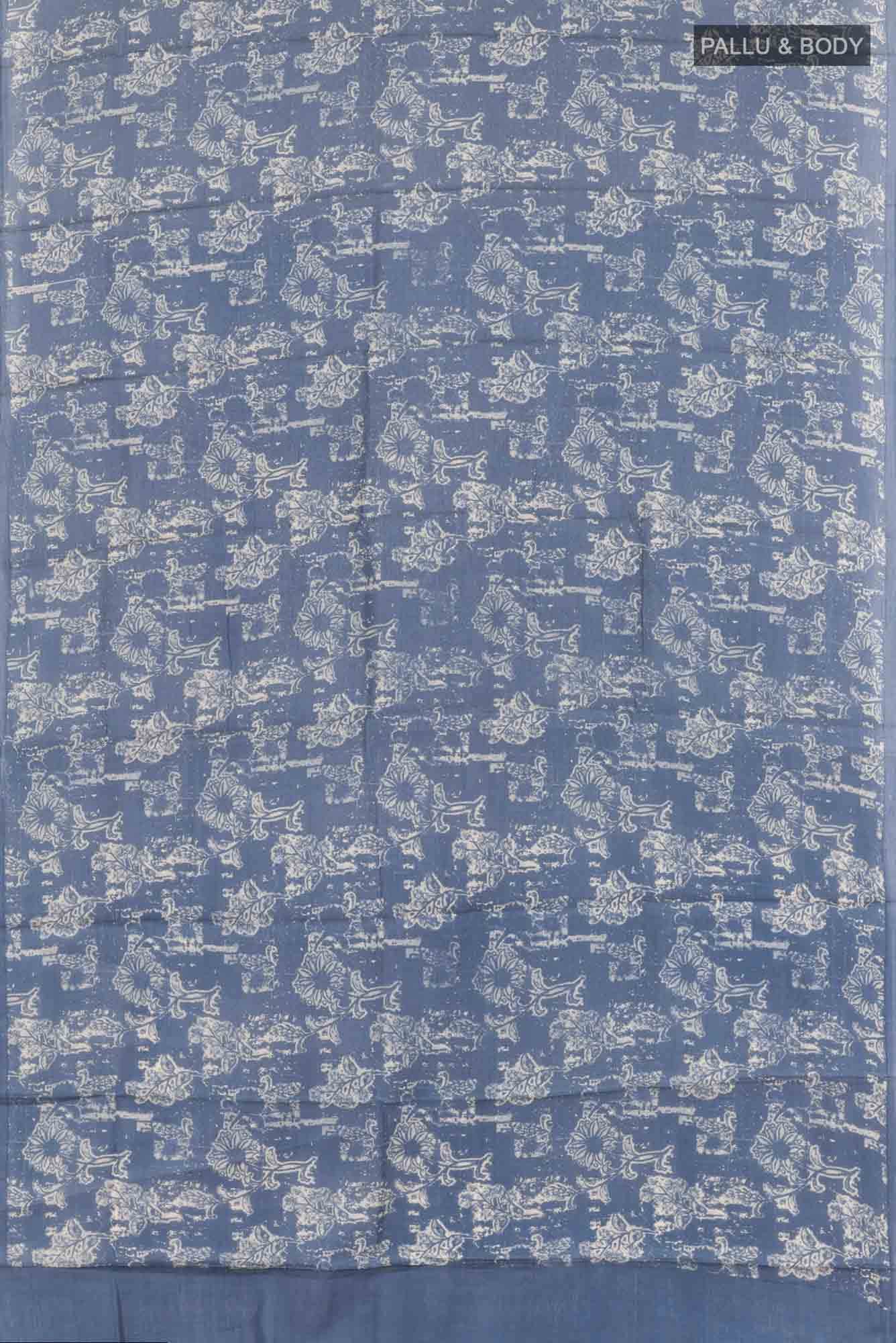 Dark Blue Tussar Saree