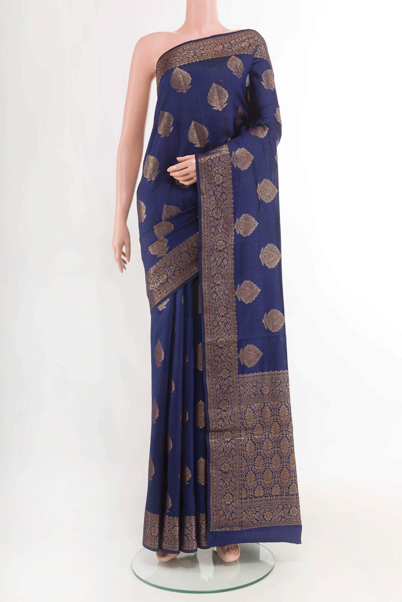 Dark Blue Tussar Saree
