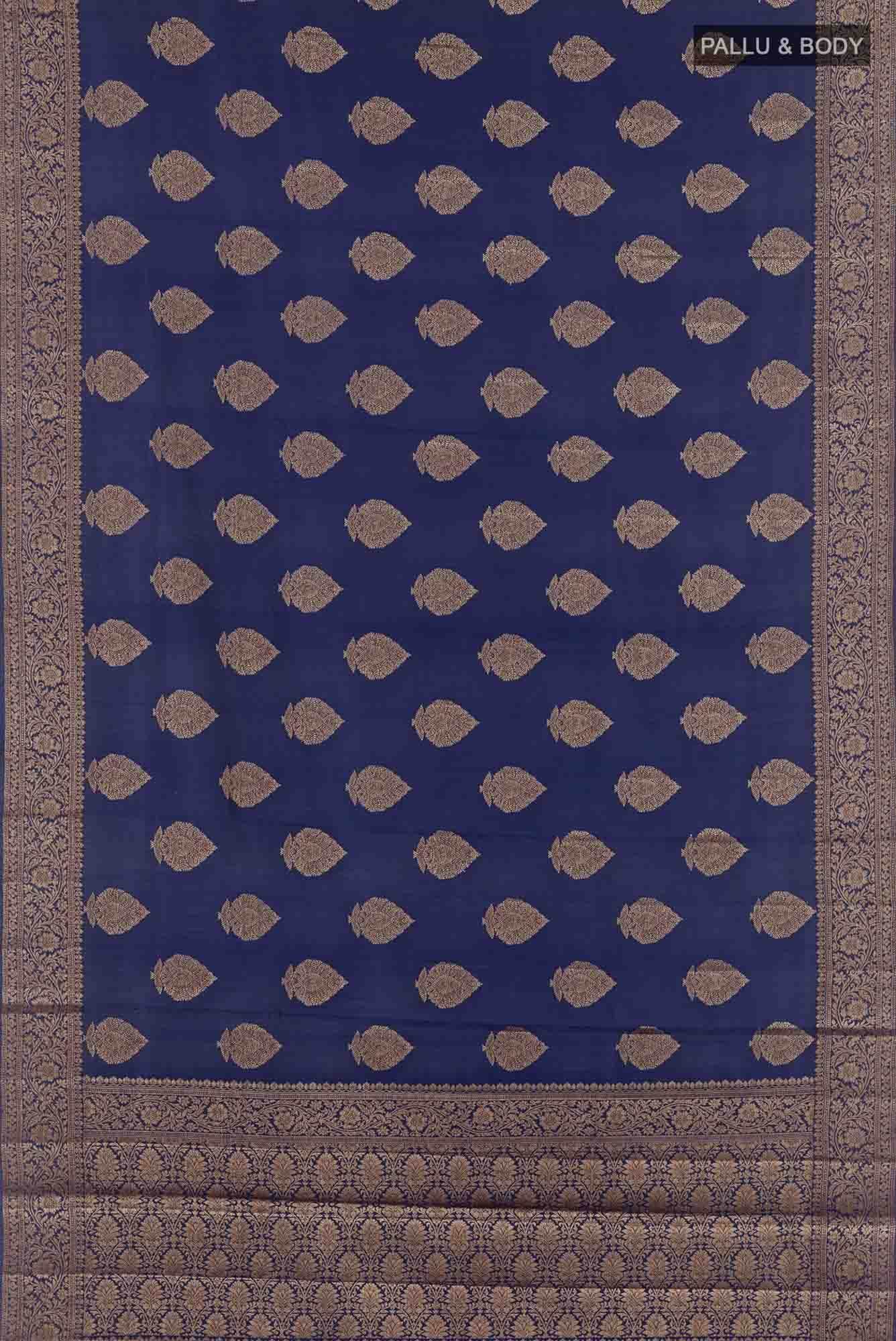 Dark Blue Tussar Saree