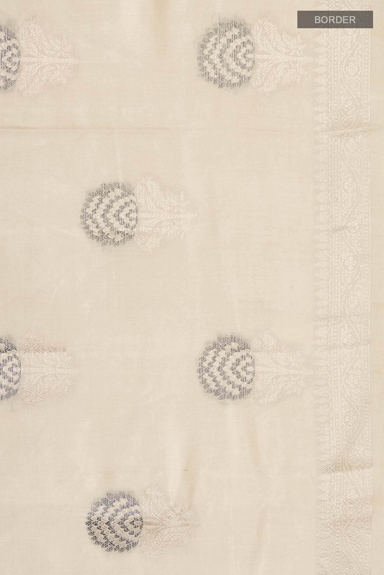 Beige Banarasi Raw Silk Saree
