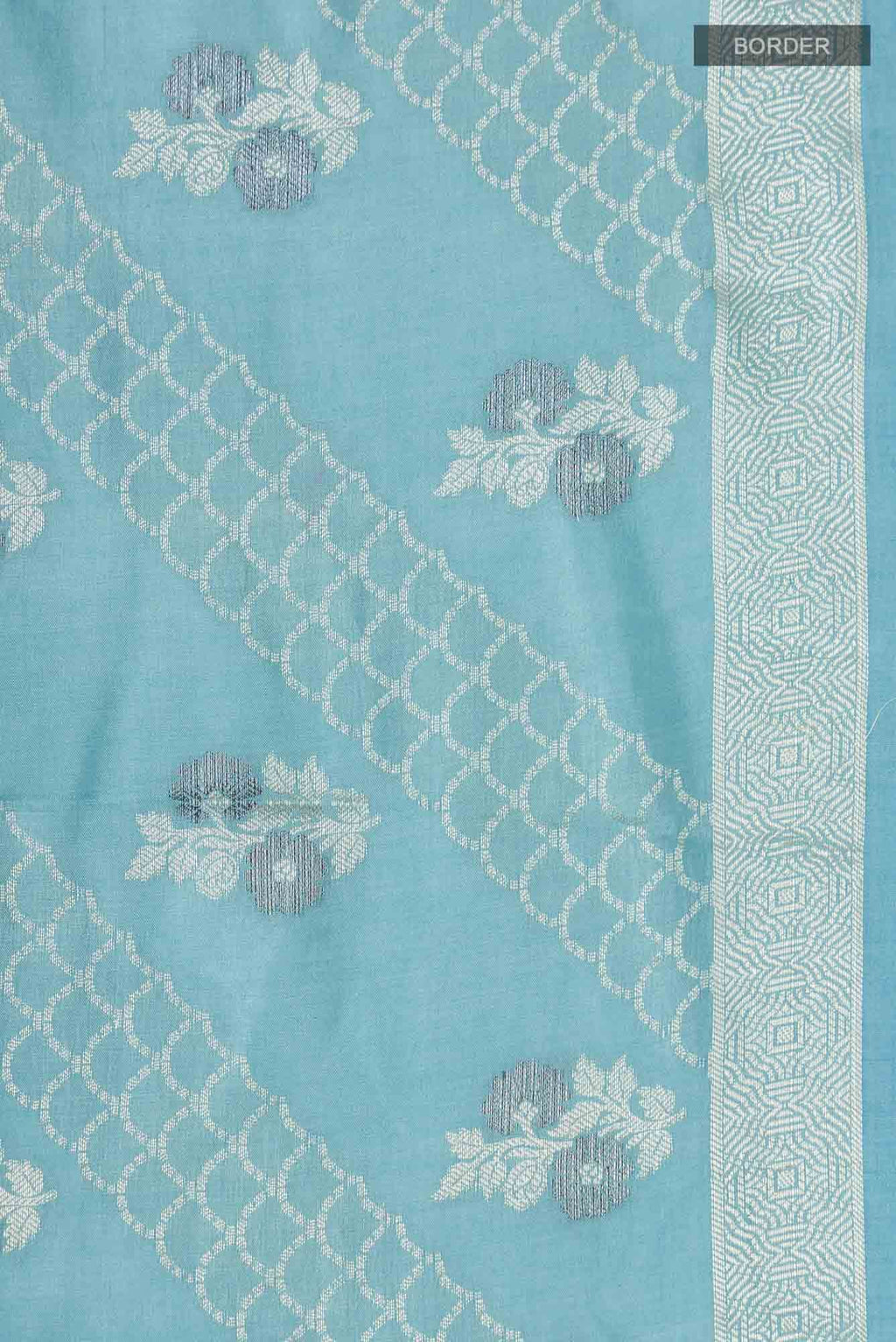 Blue Banarasi Raw Silk Saree