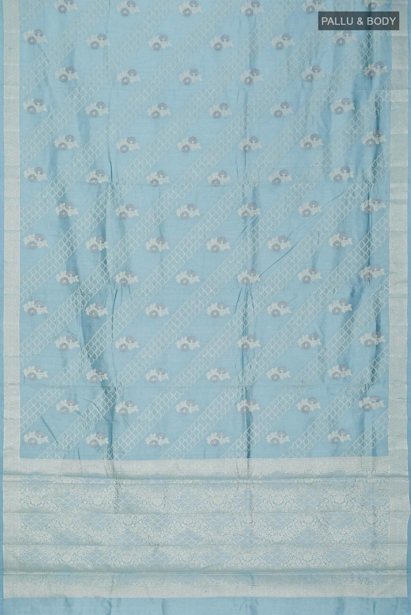 Blue Banarasi Raw Silk Saree
