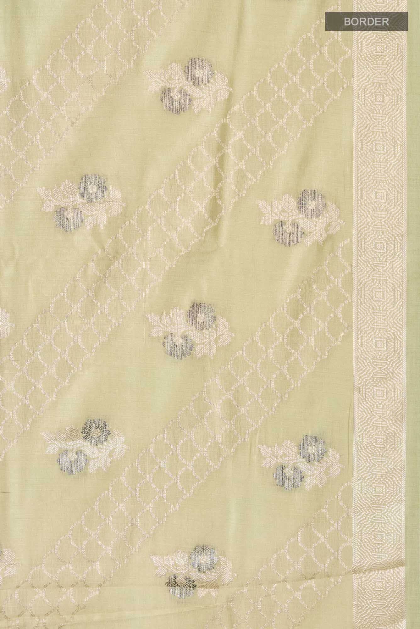 Green Banarasi Raw Silk Saree