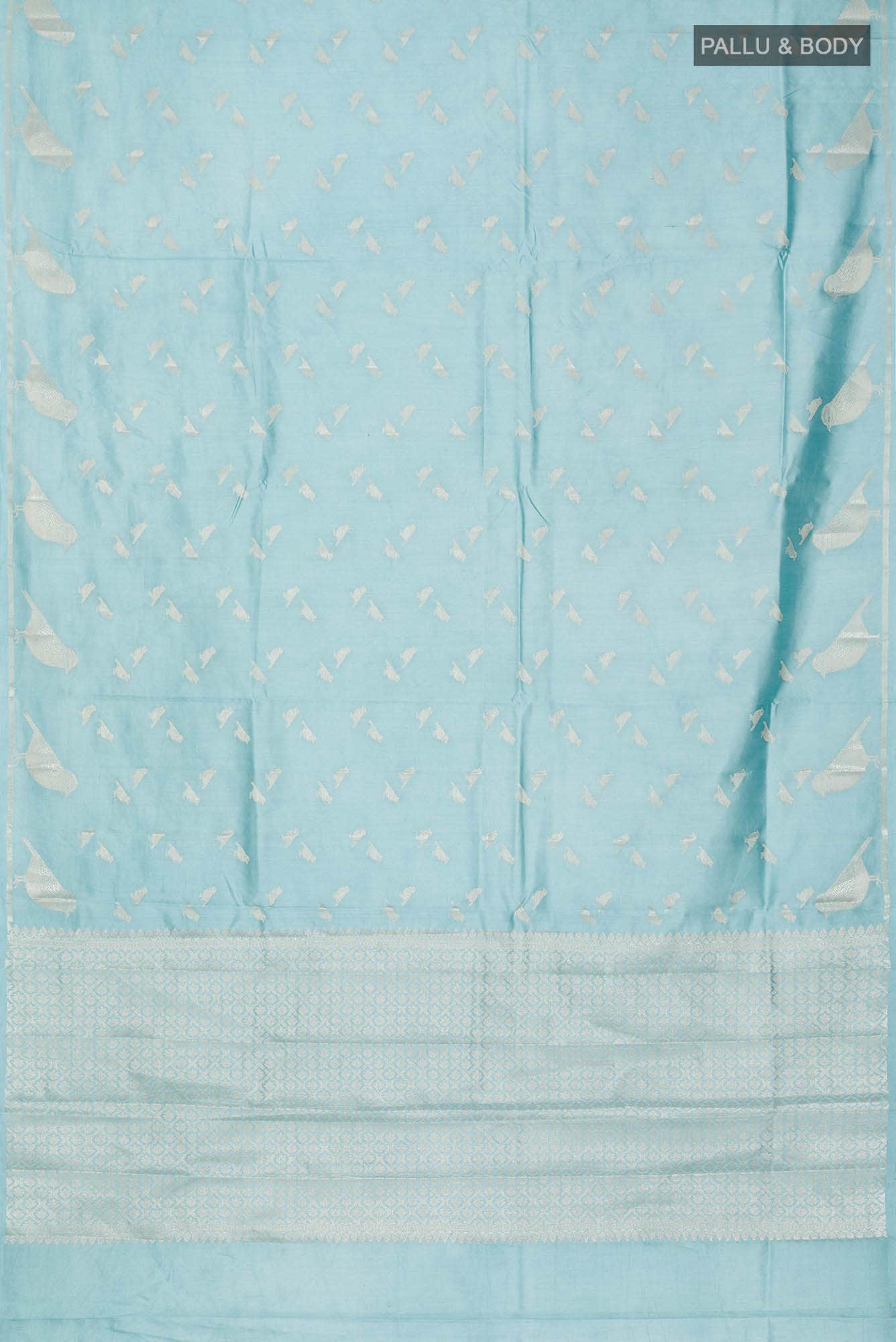 Blue Banarasi Raw Silk Saree