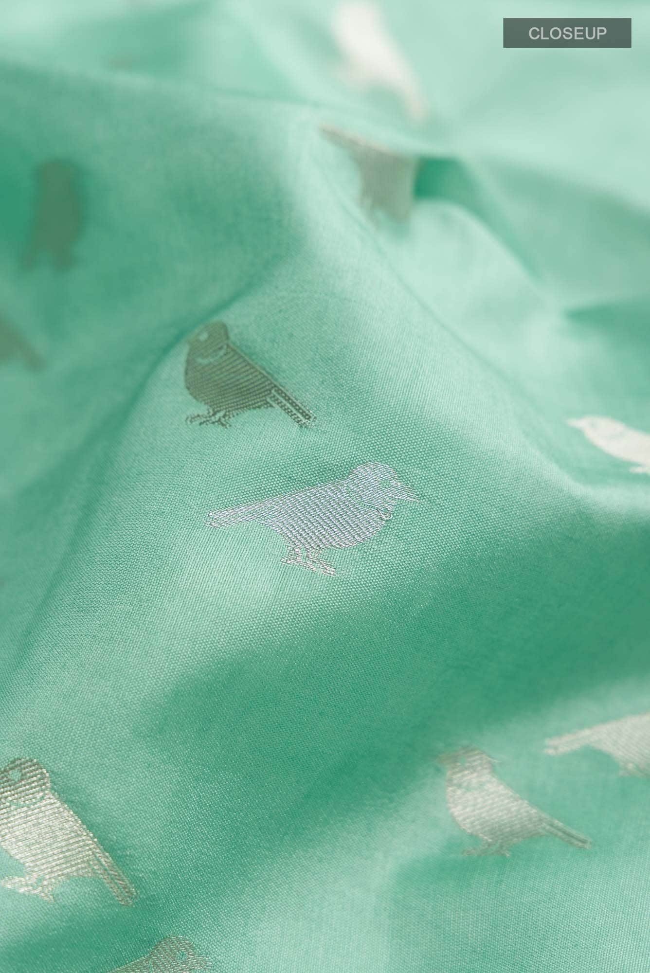 Green Banarasi Raw Silk Saree
