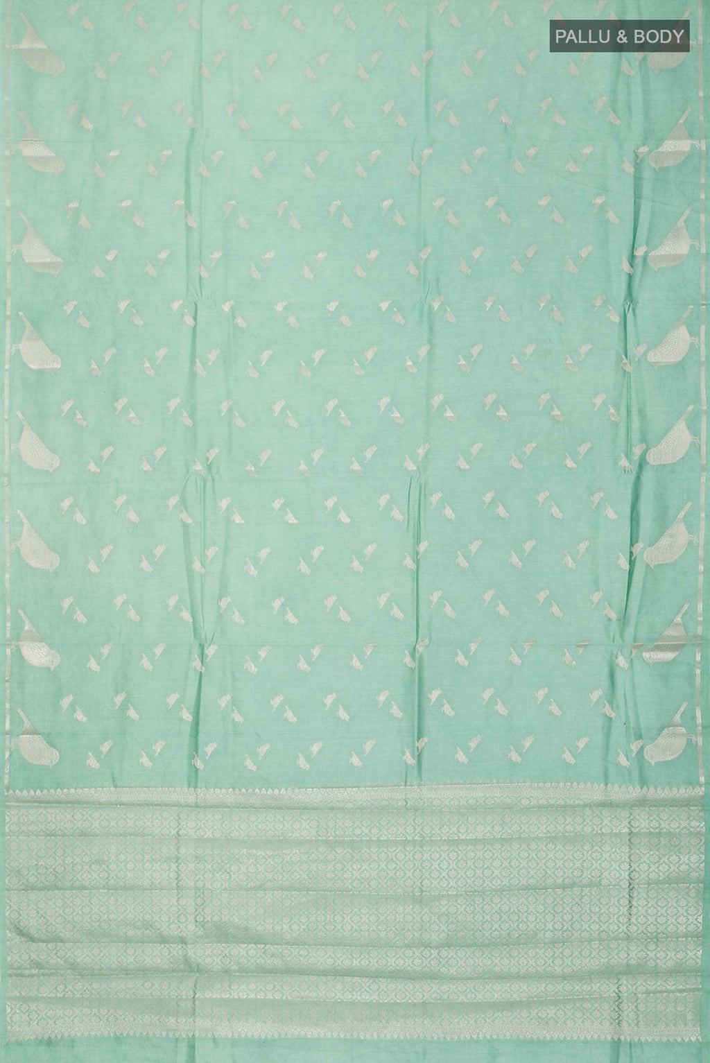 Green Banarasi Raw Silk Saree
