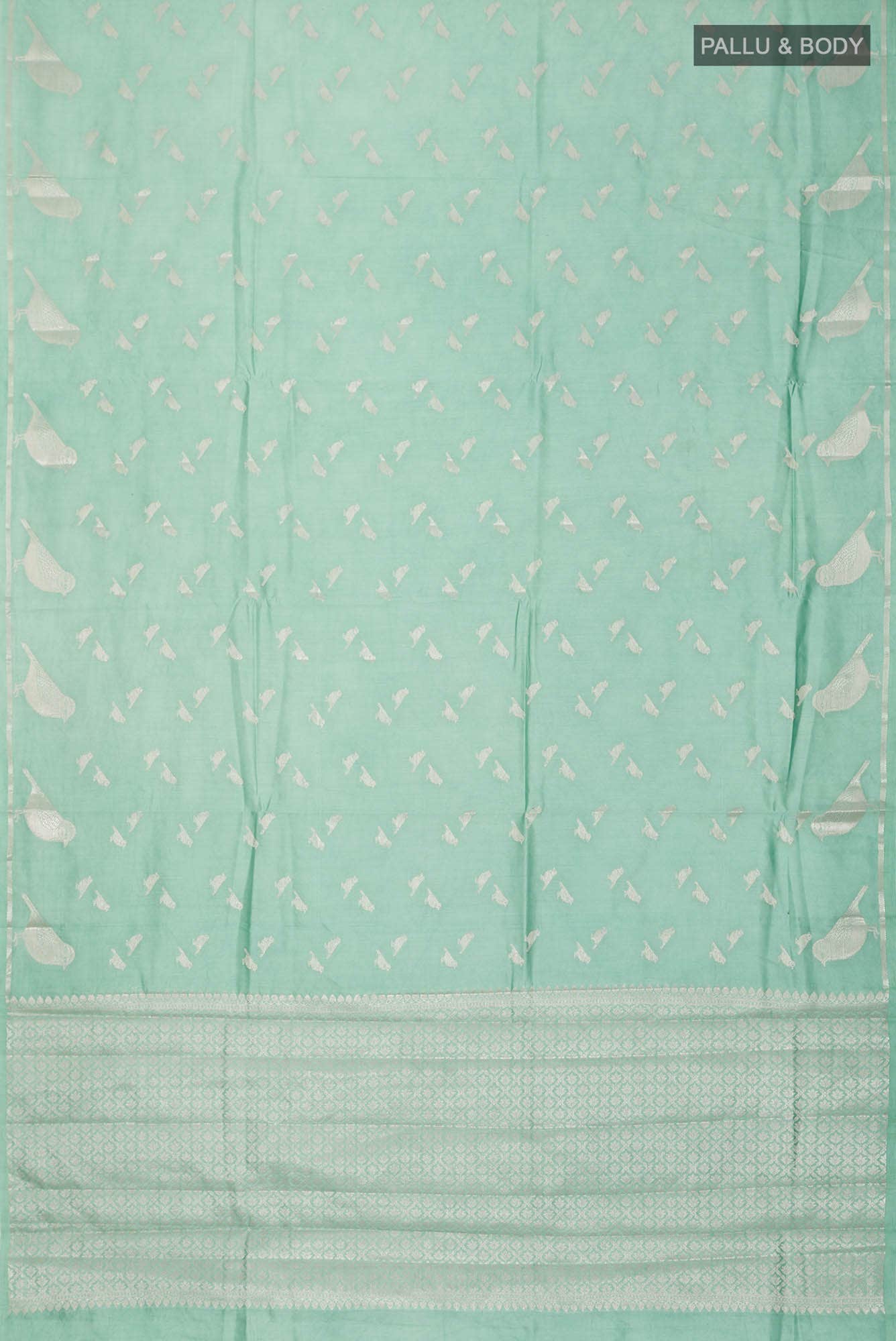 Green Banarasi Raw Silk Saree
