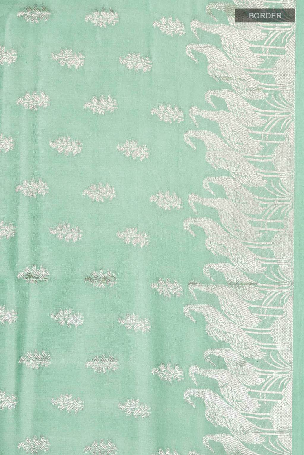 Green Banarasi Raw Silk Saree