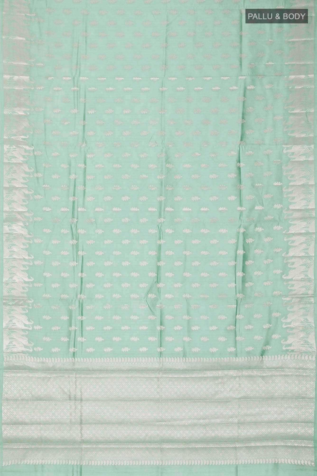 Green Banarasi Raw Silk Saree