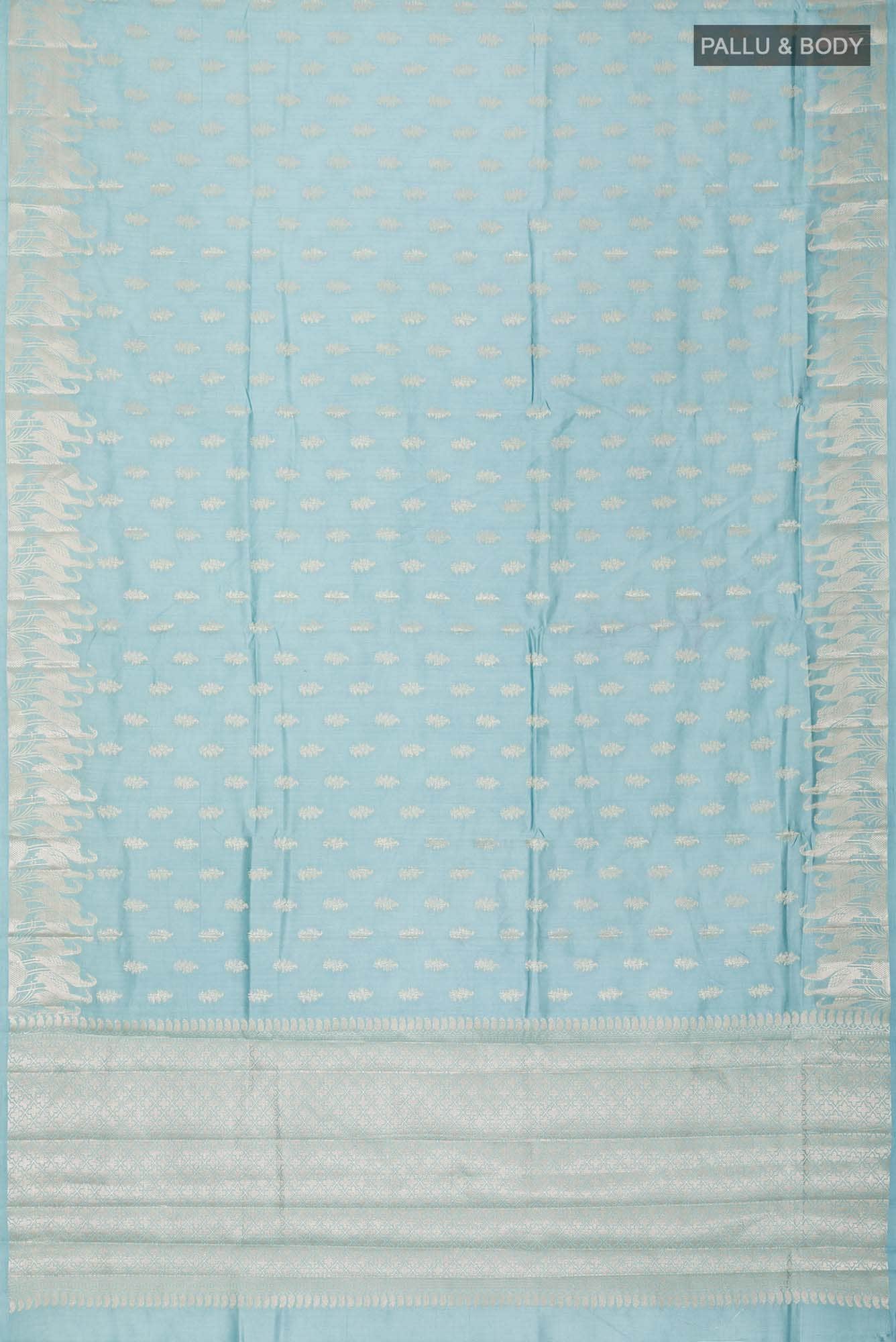 Blue Banarasi Raw Silk Saree