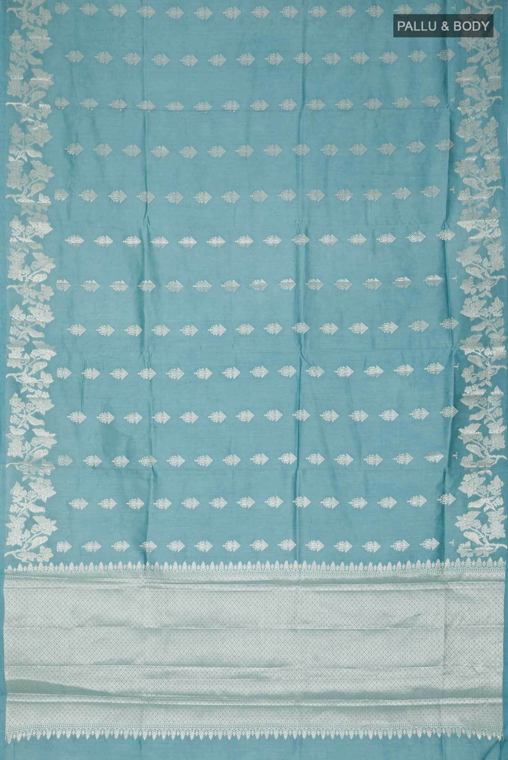 Blue Banarasi Raw Silk Saree
